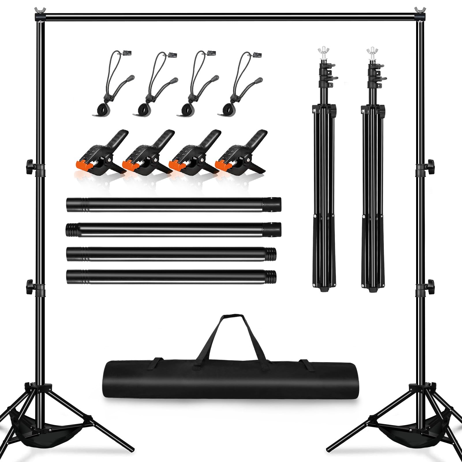 Set Supporto Fondale Fotografico 3x2m – Struttura Portatile Regolabile con Borsa per Studio, Matrimonio, Feste e Video YouTube