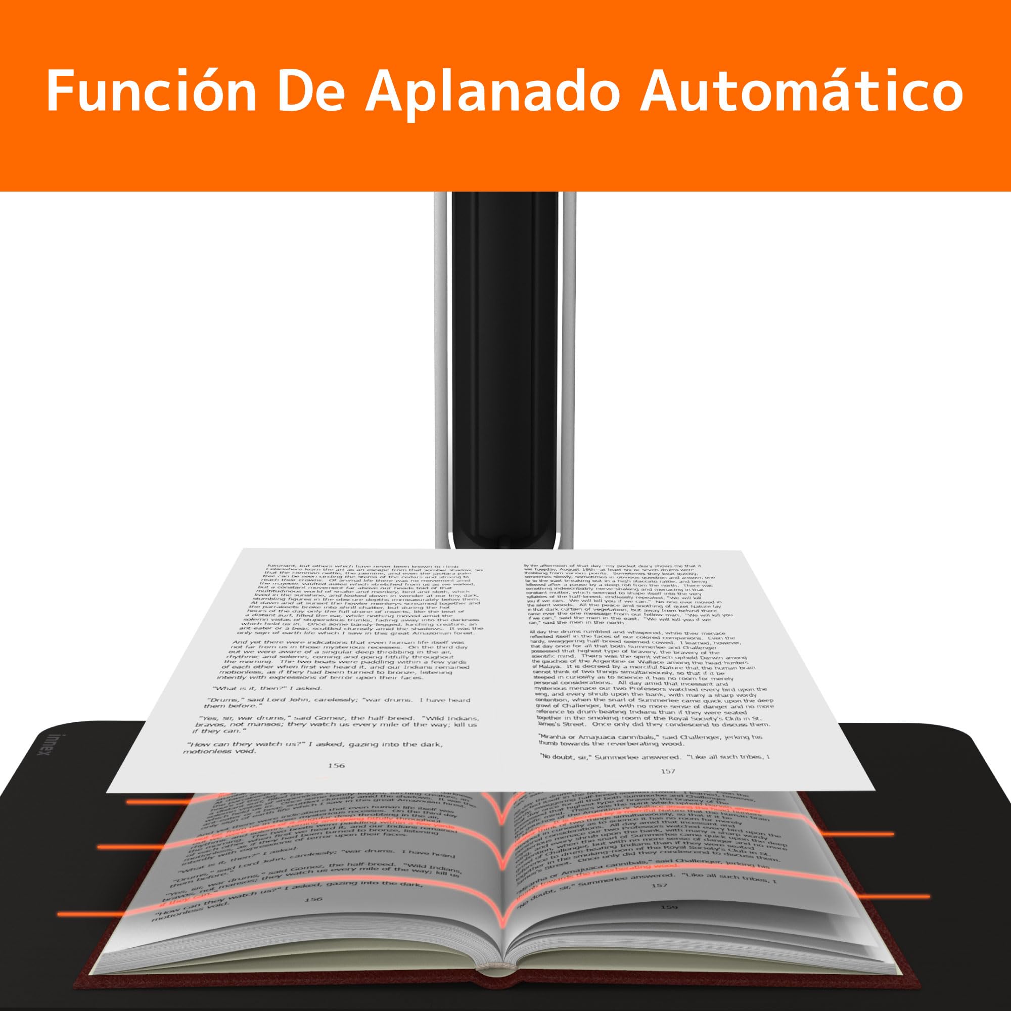 Innex DS200 - Escáner profesional USB de libros, 20.1MP, escaneo A3, OCR de más de 120 idiomas, aplanado automático, dedo eliminado, micrófono integrado