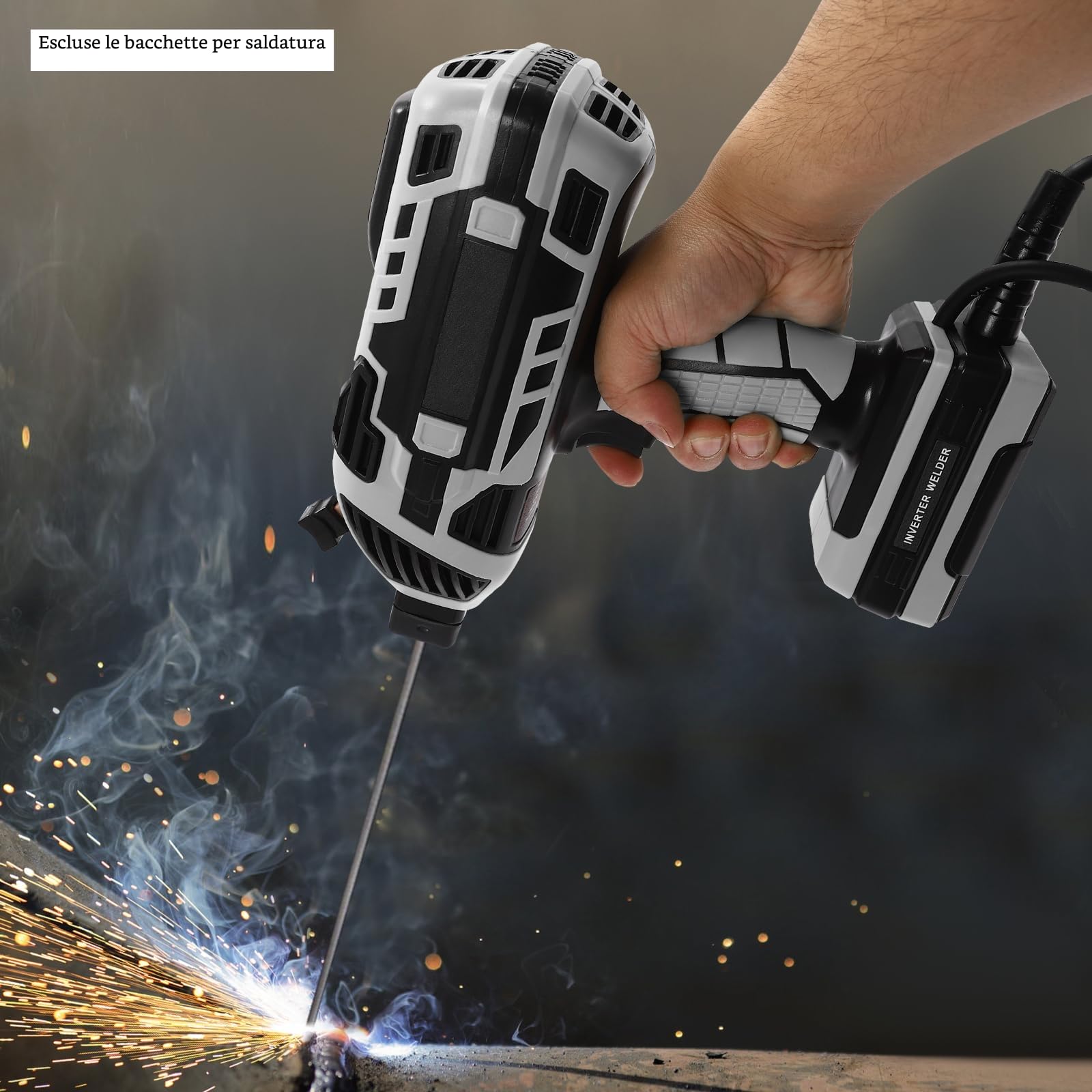 Saldatrice laser con spazzola per saldatura, saldatrice manuale per riparazione auto e ringhiere, diametro filo di saldatura 2,5-3,2 mm, grigio
