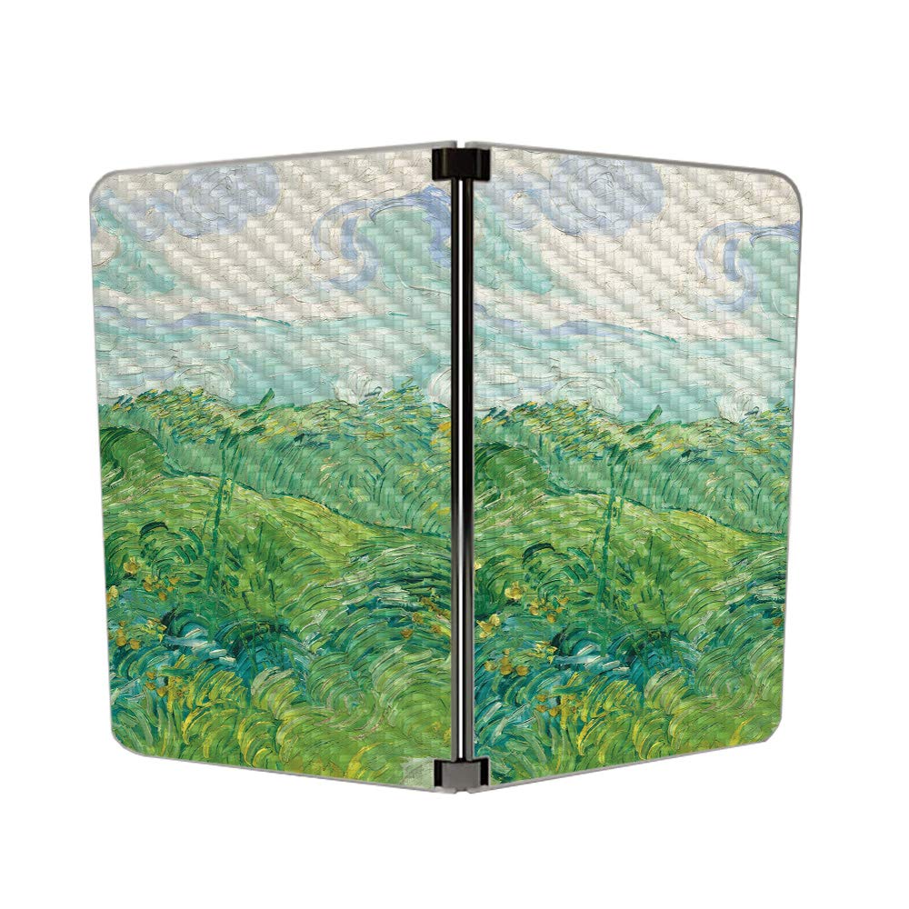 MIGHTY SKINS MightySkins Carbon Fiber Skin for Microsoft Surface Duo - Green Wheat Fields | Protective, Durable Textured Carbon Fiber Finish | Easy to Apply | Made in The USA