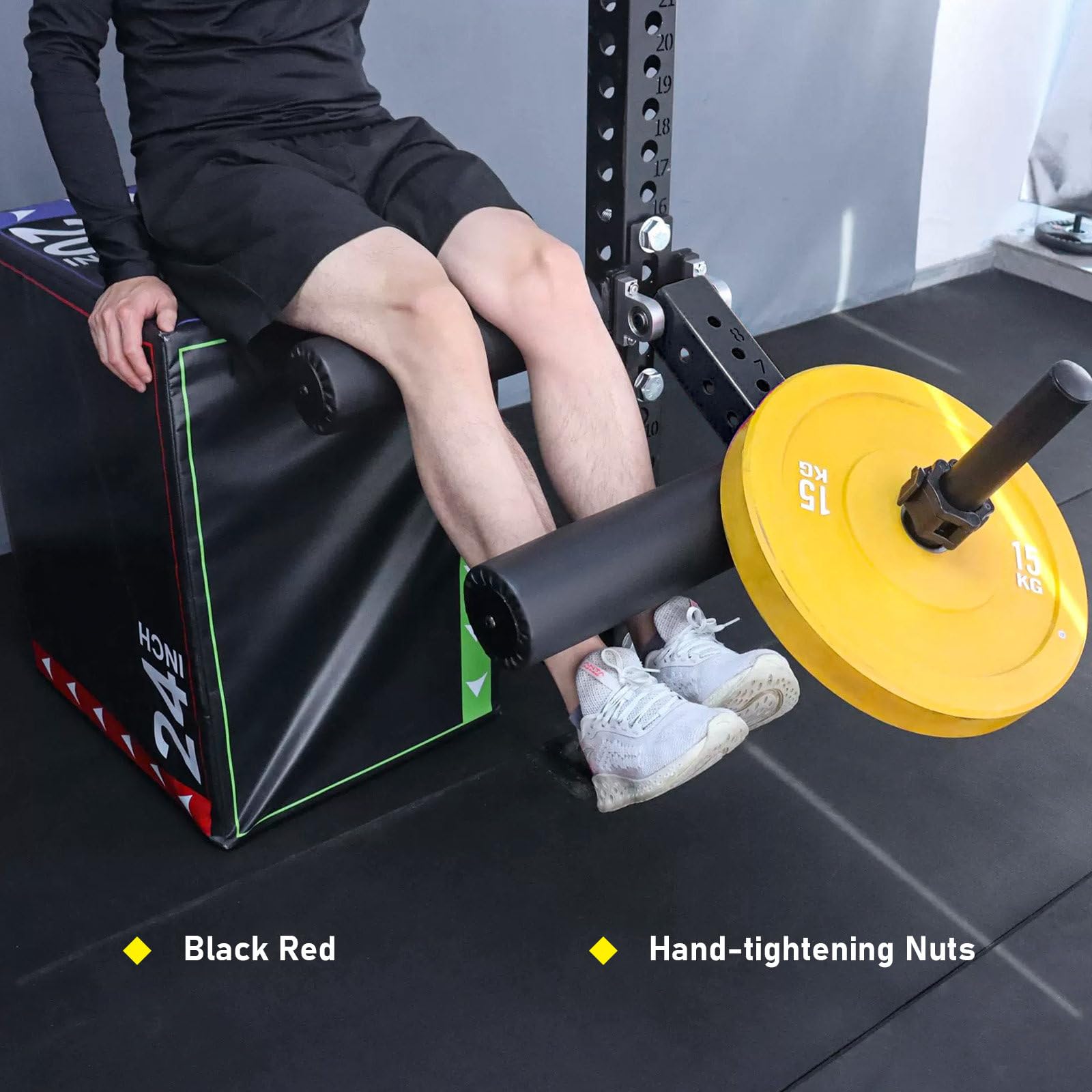 Beinstrecker und Curl Maschine Aufsatz für Power Rack, Einstellbare Krafttrainingsgeräte für Home Gym Leg Workouts