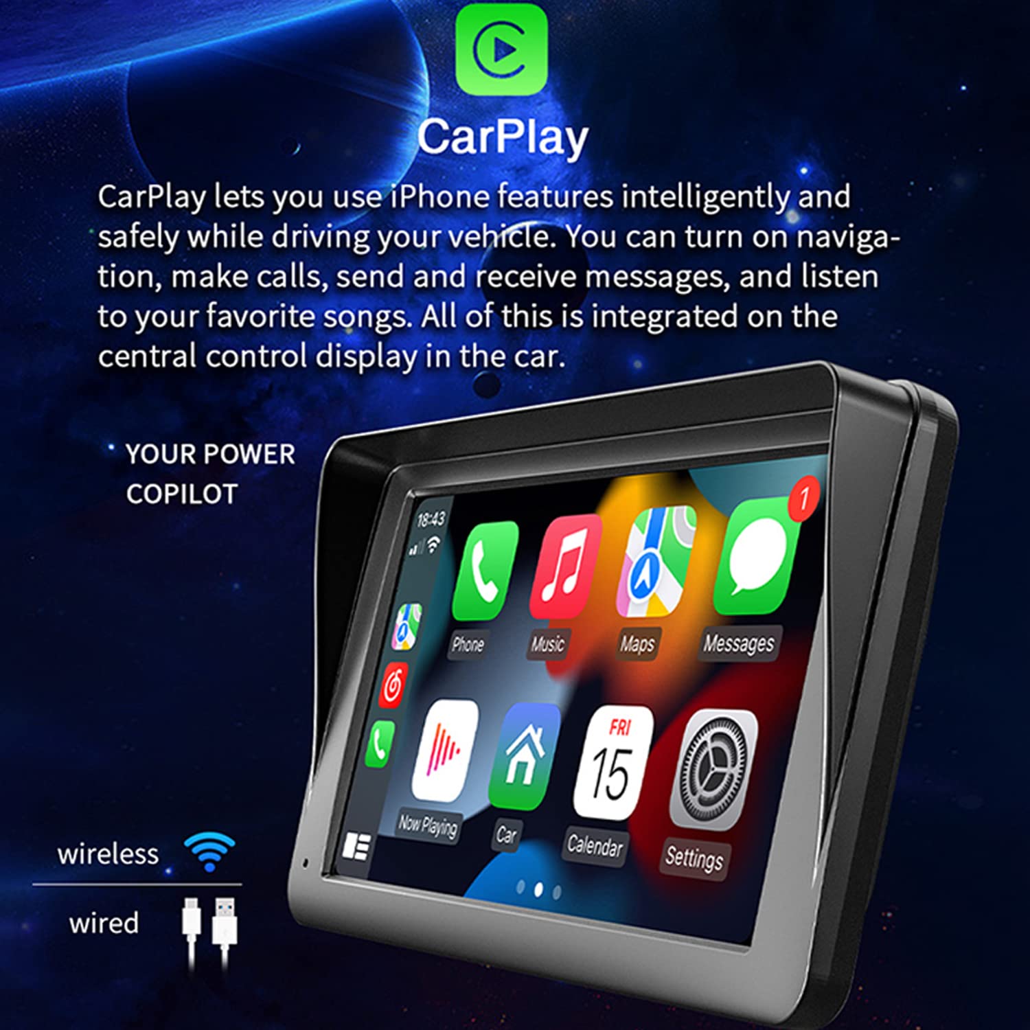 Banaone Autoradio, Carplay Wireless Andriod, 7 inch Banaone Autoradio, Carplay Wireless Andriod, 7 inch