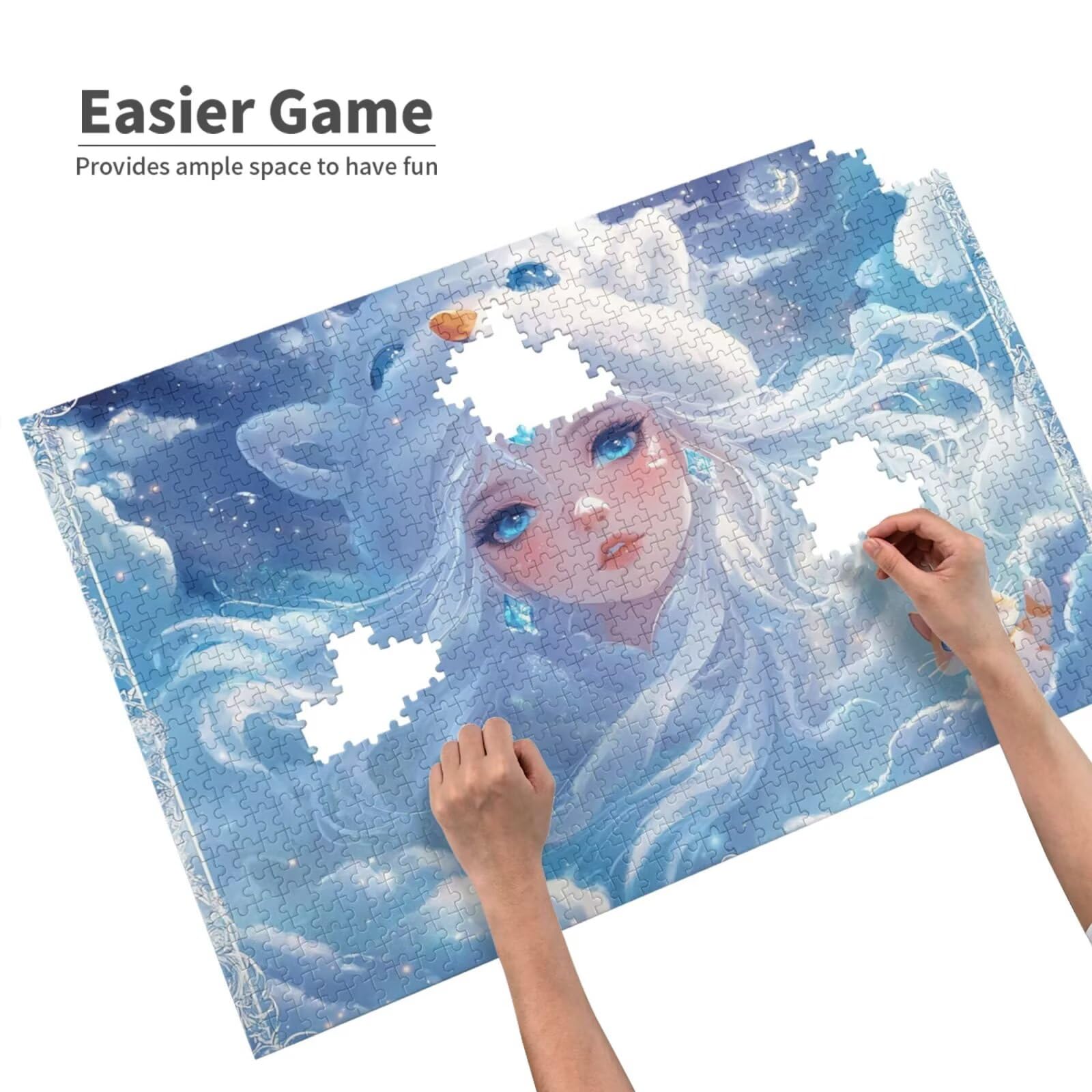 Puzzle damskie 5000 sztuk kreskówka puzzle dla dorosłych początkujących z pudełkiem prezentowym, interaktywne puzzle rodzinne wymagające wyzwania, stresujące stresy dekoracje ścienne sztuka prezent