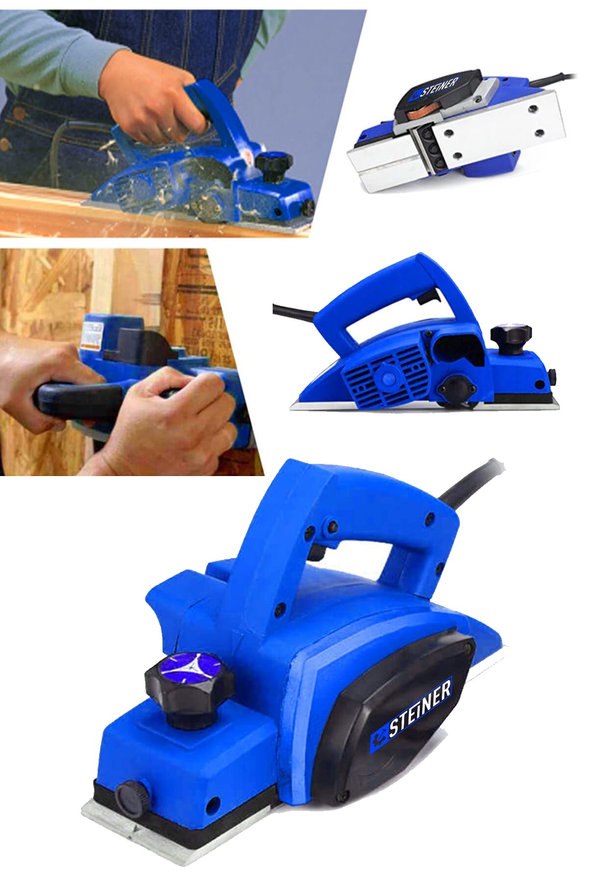 Steiner Alman 4000 Watt Bakır Sargılı Metal Şanzıman Çift Bıçaklı Planya Rende Makinesi - ST0518R215400144