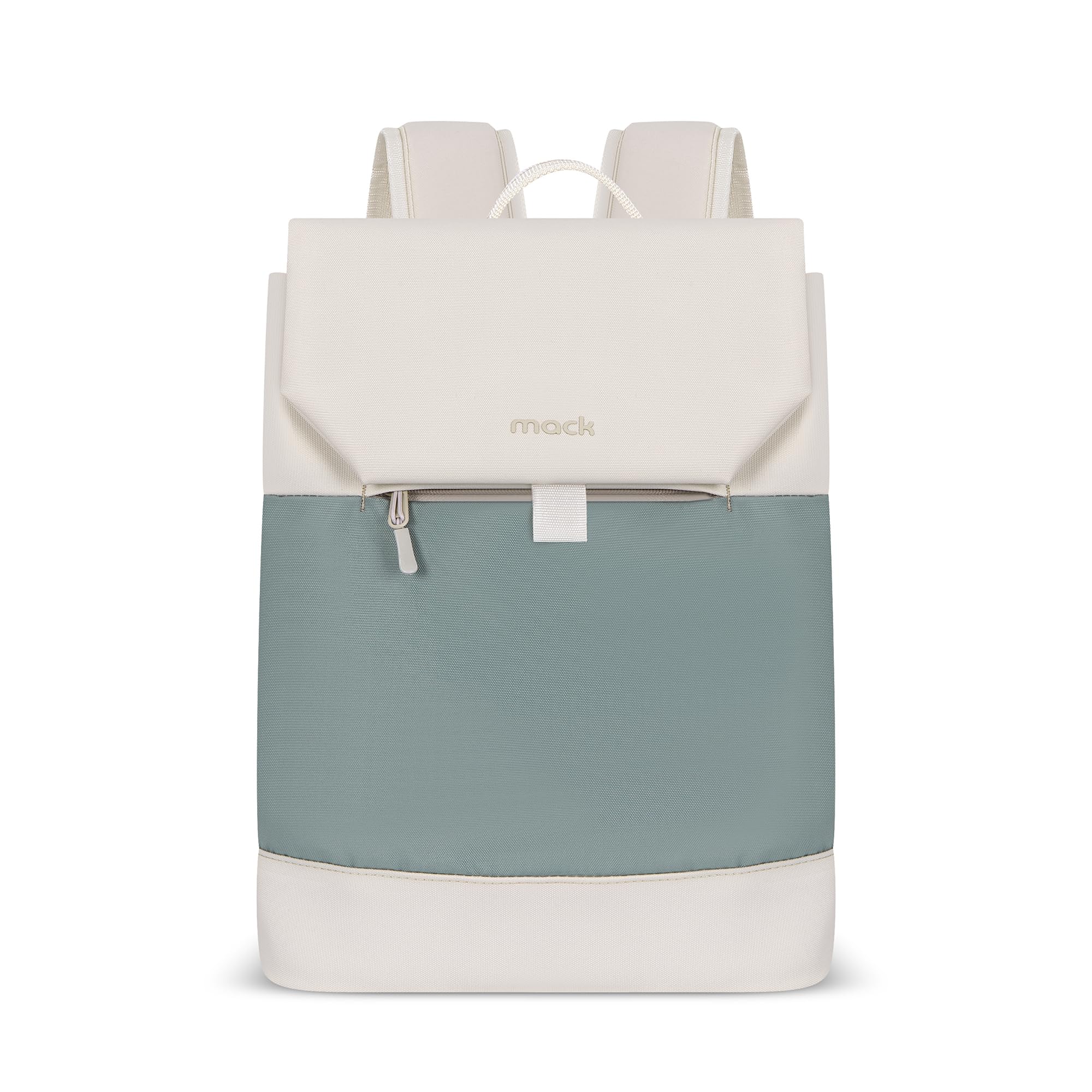 Mack Zen Eco MCE-1307 Sırt Çantası - Macbook Çantası, Hırsızlığa Karşı Koruma, Küçük, Mini, 13-14 inç Laptop, Günlük ve İş Kullanımı, Şık Tasarım, Üniversite ve Okul İçin, Yeşil Bej