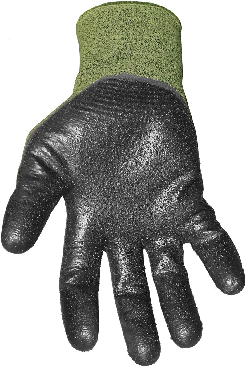 Youngstown Glove 4000 Utility Work Gloves - Puncture and Cut Resistant - Coated Palm, Seamless Knit - Green