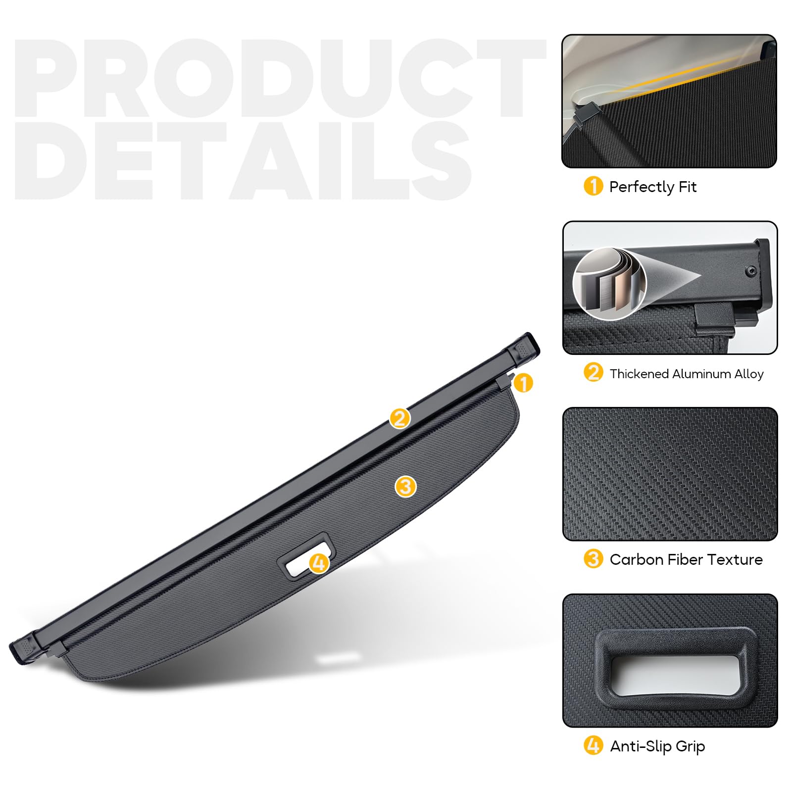 Amazon.com: Yumemoo Retractable Cargo Cover for 2020-2023