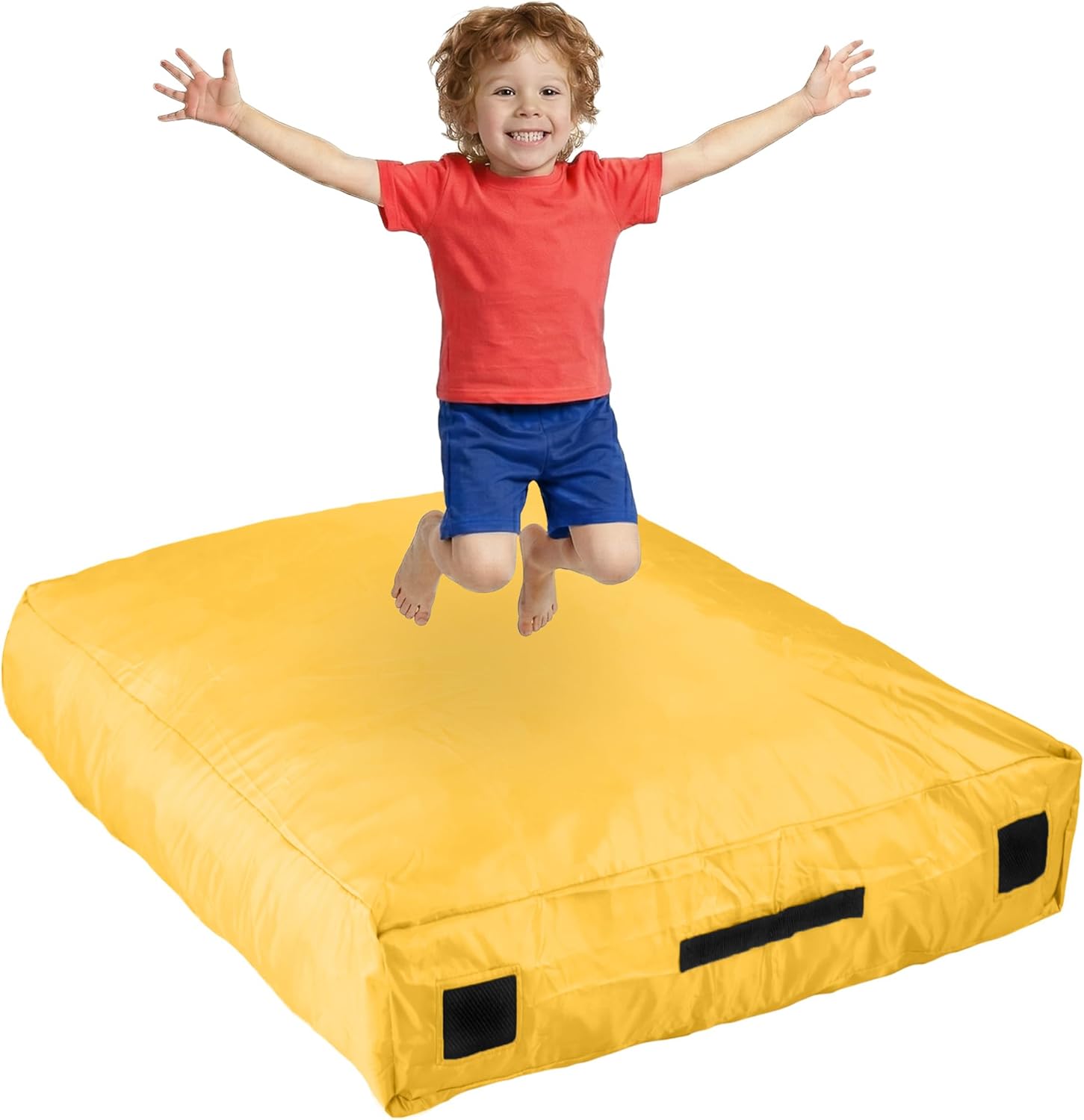 SaferBounce Crash Pad for Kids Sensory | Big 5Ft x 5Ft Or 3Ft x 4Ft | Autism Sensory Crash Mat for Jumping & Play | Crashpad | Soft Foam Landing Pad for Kids | Giant Pillow Mat | Climbing & Gymnastics