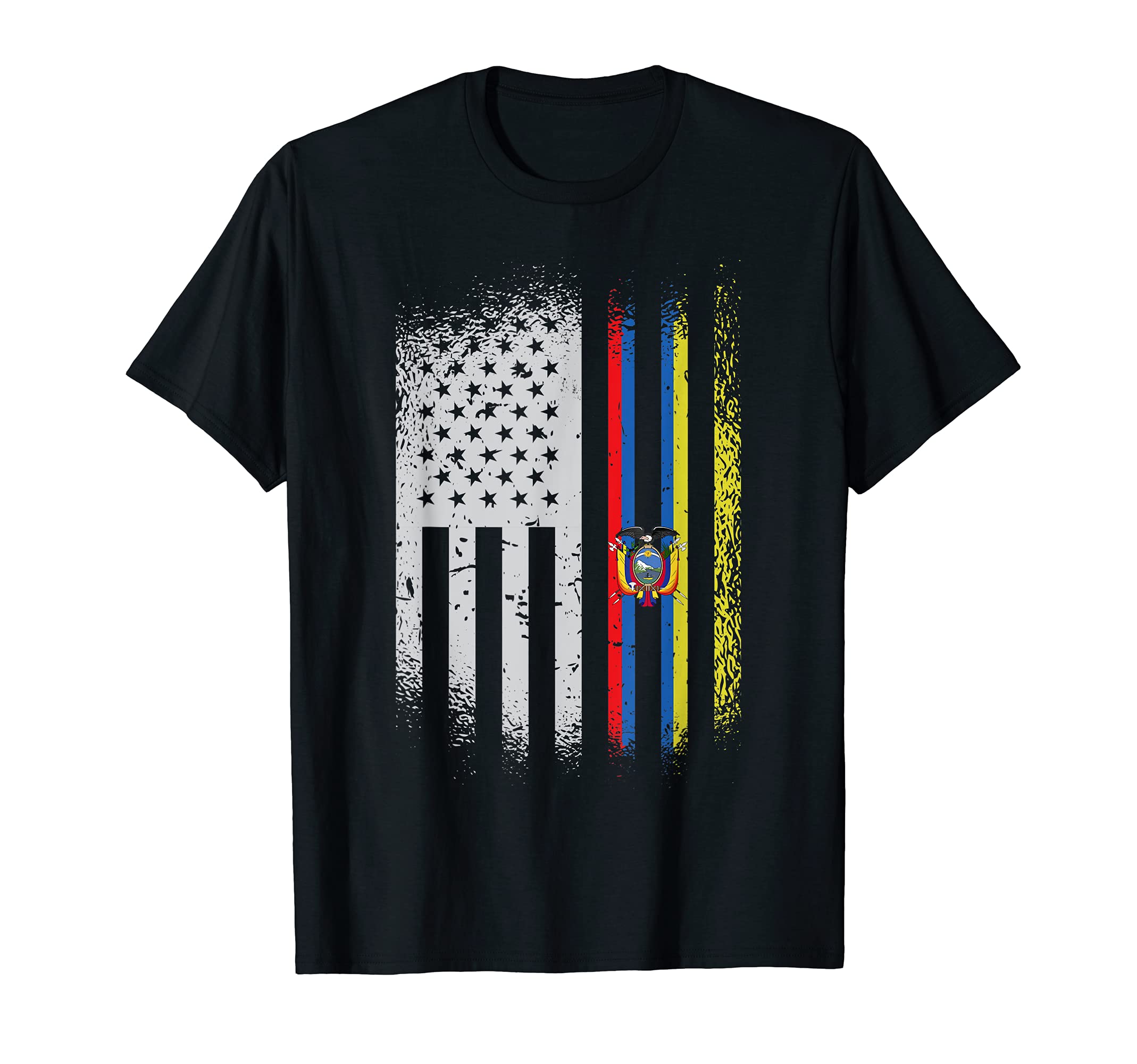 USA Ecuador Ecuadorian American GiftsUSA Ecuador Flag Ecuadorian American People Heritage Roots T-Shirt