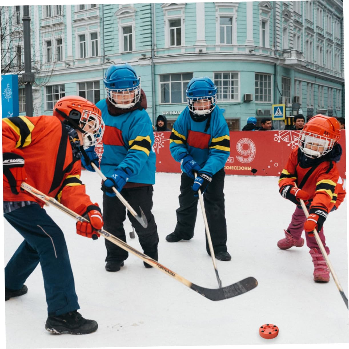 HEMOTON 5 Ensembles Palet Hockey Hockey Rondelle De Hockey De Rue Jeu Roller Hockey Puck De Hockey pour Entraînement Rondelle D'entraînement De Hockey en Ligne Nylon Rouge 3 Pièces * 5