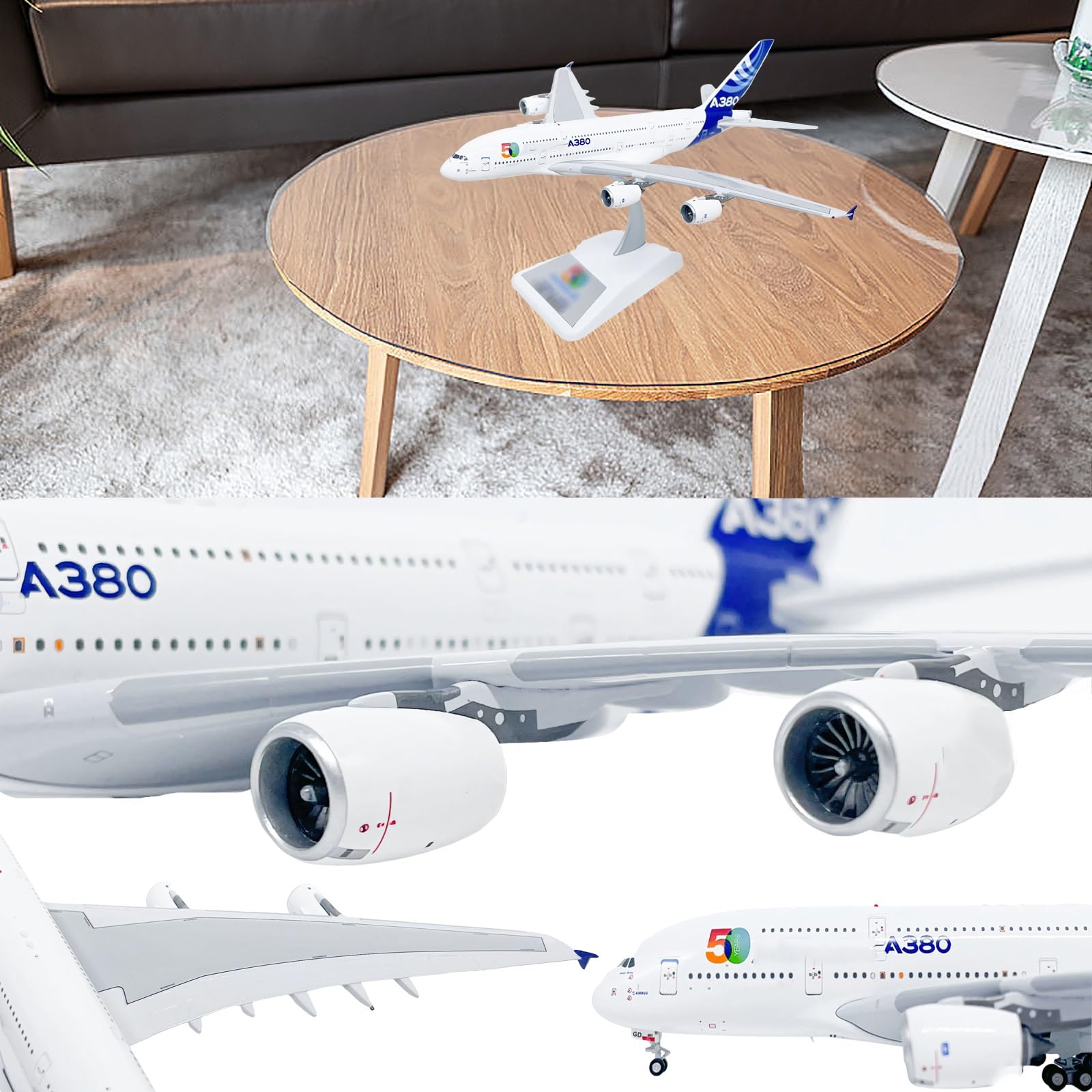 Modello esposizione metallo solido pressofuso lega A380-800 scala 1/400 con supporto Segni realistici Regalo collezione for l'aviazione Perfetto decorazione desktop for l'insegnamento
