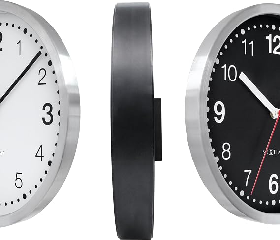 NEXTIME Double Dual Sided 11-Inch Wall Clock
