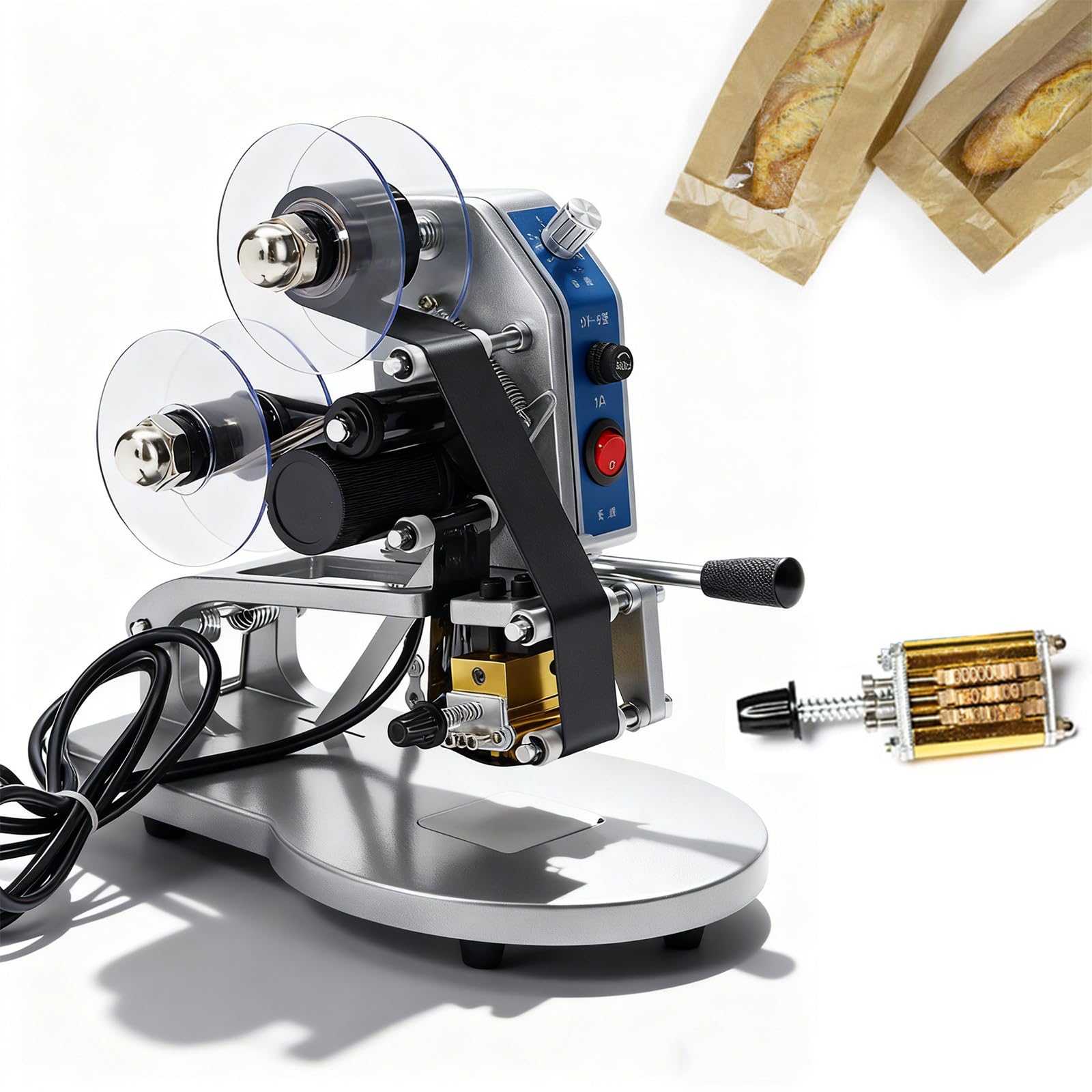 Datumskennzeichnungsmaschine, Code-Banddrucker, Elektrische Heißpräge, Datums-/Nummerncode-Gerät für Datumsetikett und Code auf Flexibler Verpackung