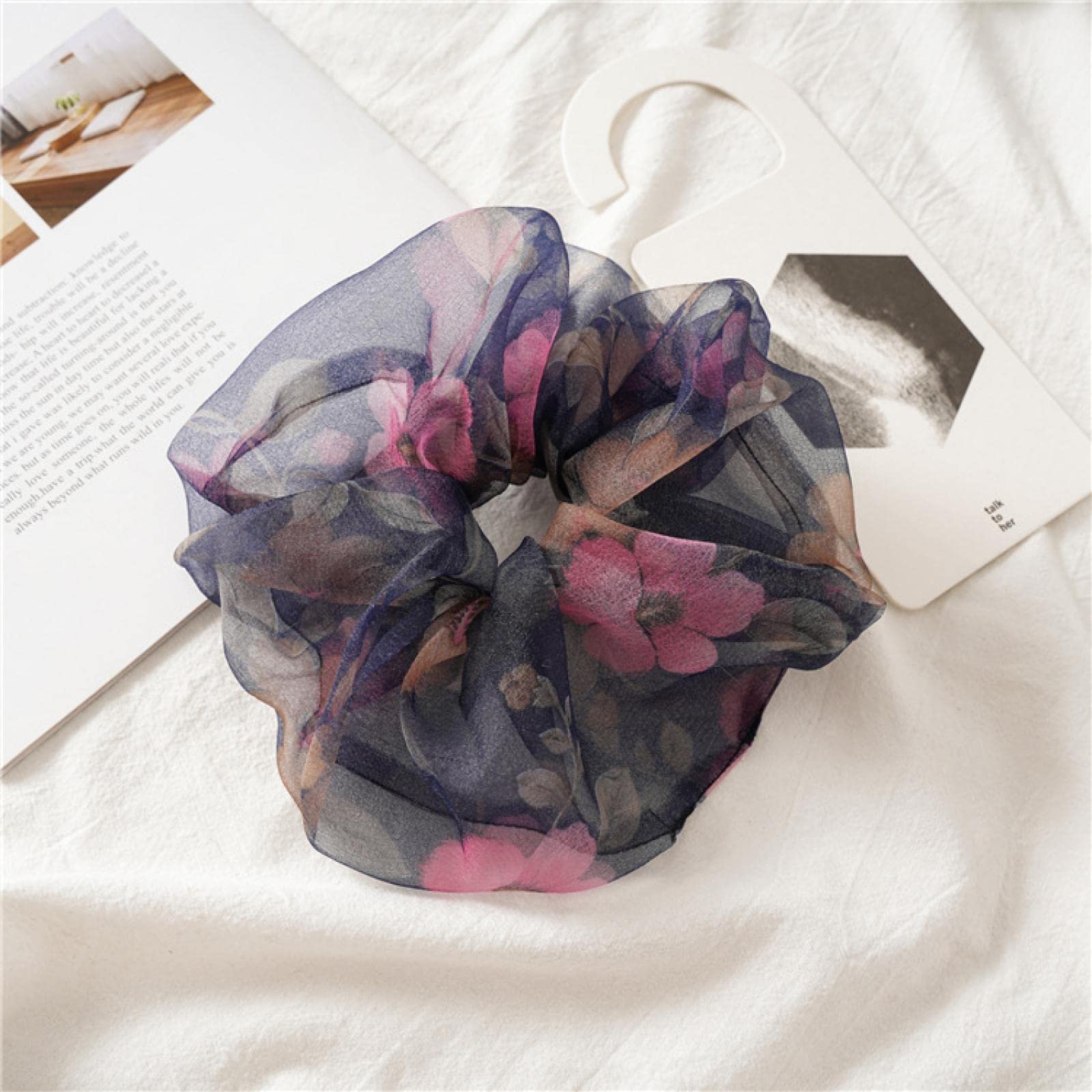 Akcesoria do włosów przędza netto Scrunchie gumki do włosów w jednolitym kolorze dla kobiet elastyczna gumka do włosów dziewczyny kucyk Holder proste akcesoria do włosów (styl)