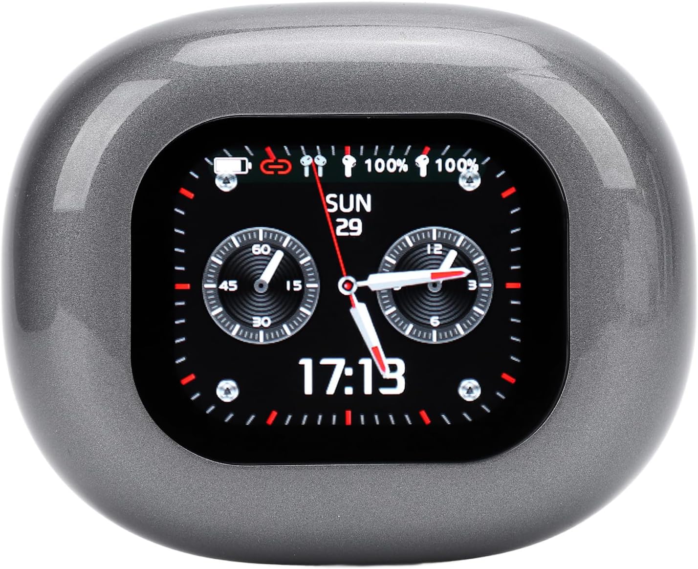 Earbuds Language Translator, Compact Language Translator Earbuds Accurate LCD Touchscreen Comfortable for Business (Black)