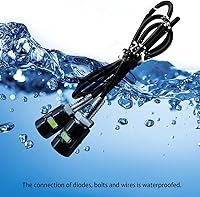 Vista 5 de 2 luces para matrícula, súper brillante de 12 V, bombilla LED blanca de tornillo de matrícula, resistente al agua, bombilla LED de aluminio negro