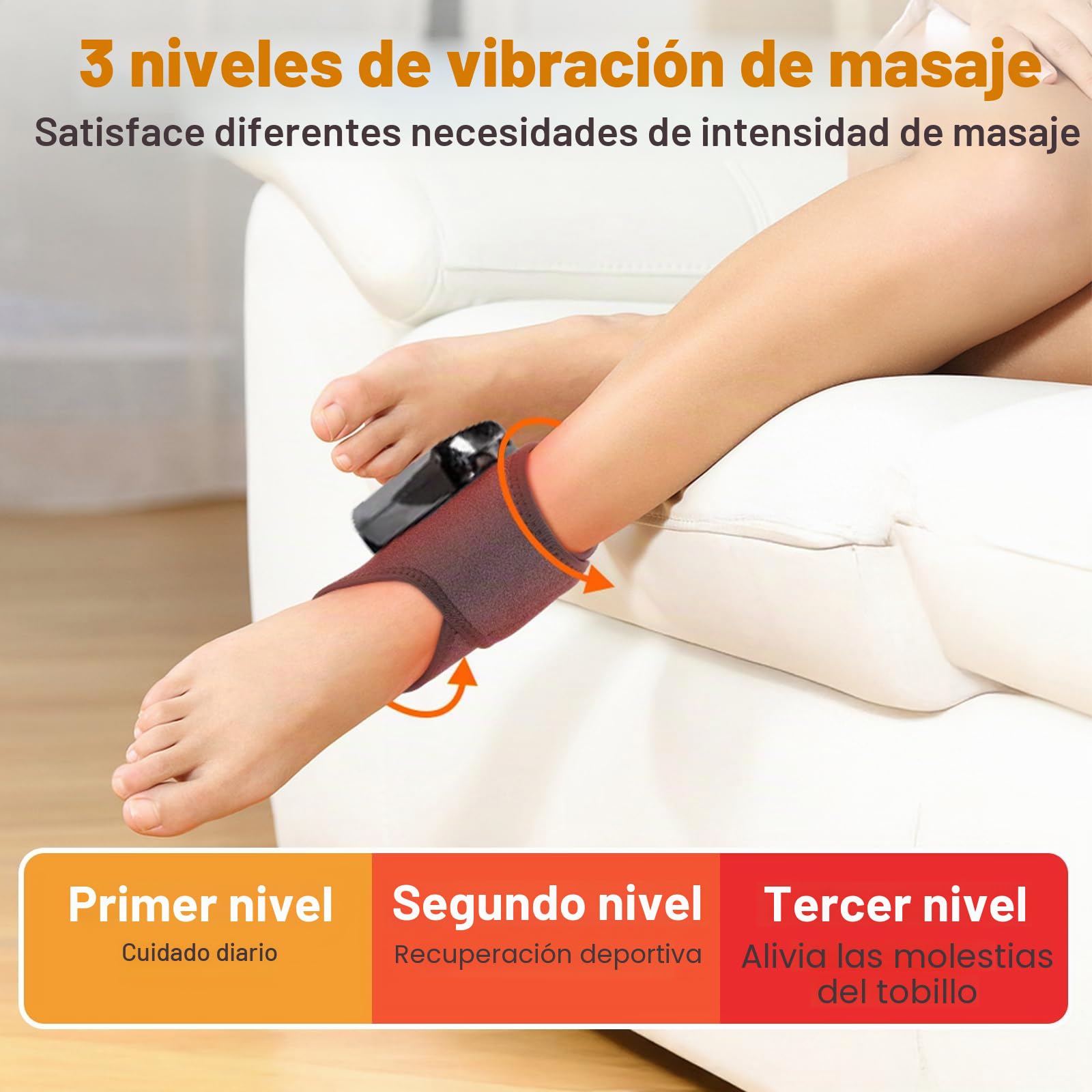 JIMACRO 2 pcs Masajeador de Pies, Masajeador Pies Electrico, Foot Massager Para Tobillo, Talón, Planta del Pie, Arco