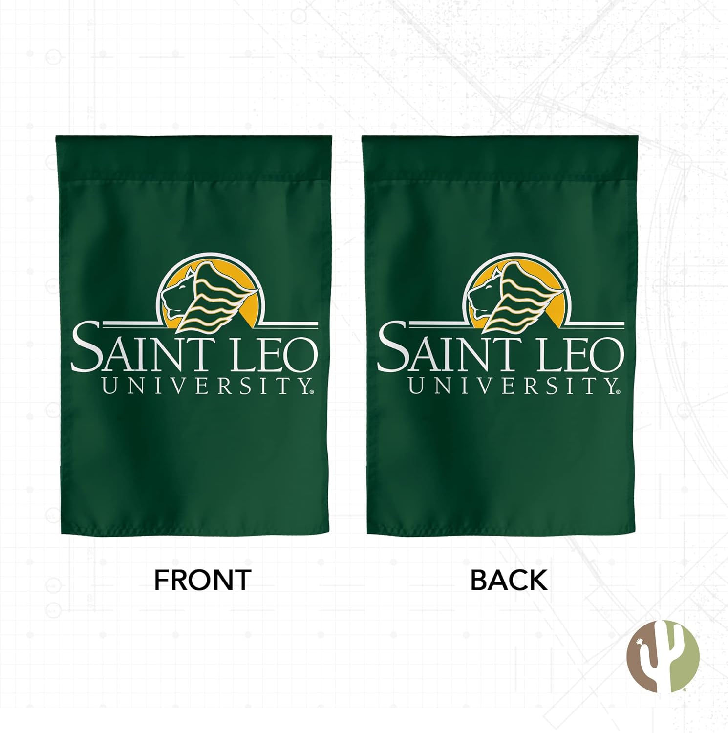 Desert Cactus Saint Leo University SLU Garden Flag – 19 x 12 inch Saint Leo Lions Banner, For Outdoor Display and Events (Design 1) - Image 2