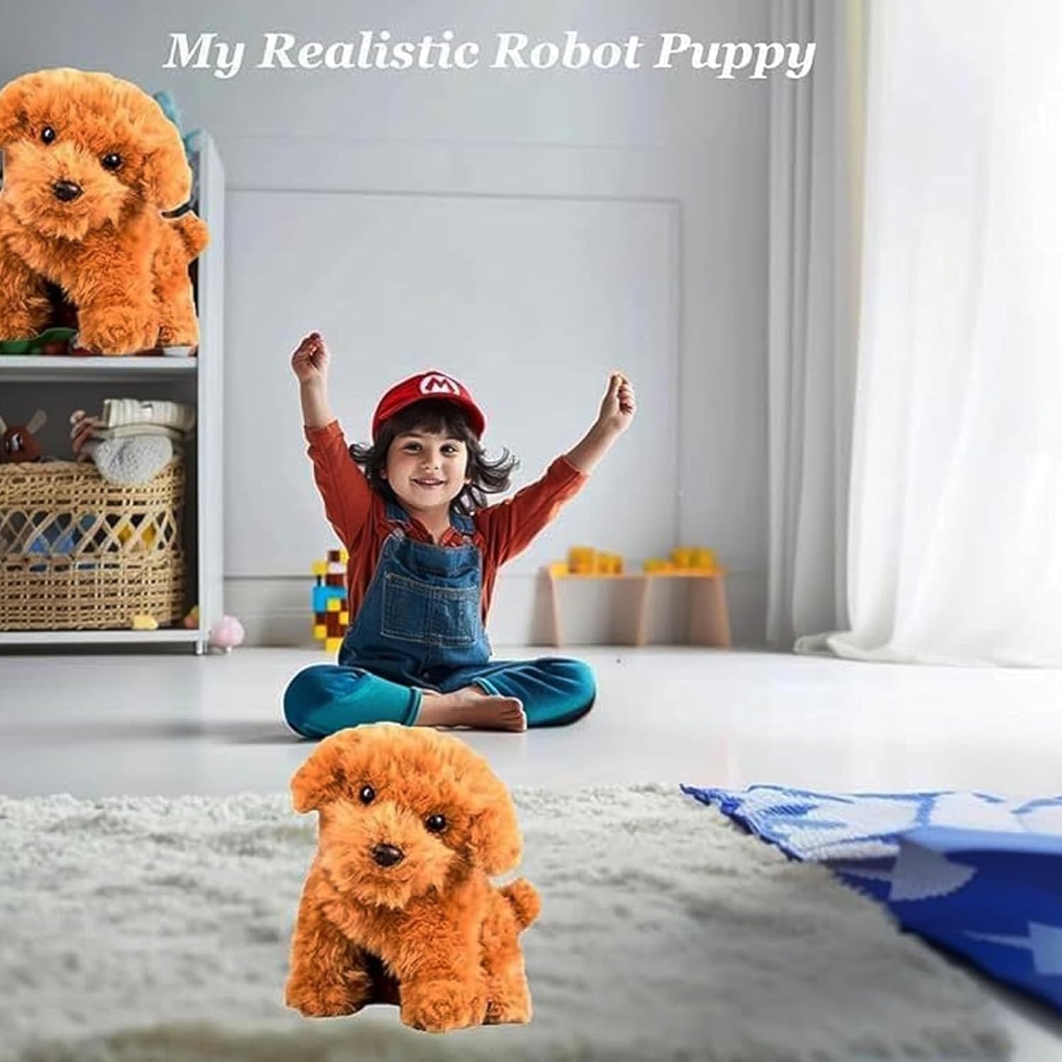 2025 Nowy Pies-robot, Który Zachowuje Się Jak Prawdziwy Szczeniak Mój Realistyczny Szczeniak-robot Ze Sztuczną Inteligencją Pies-robot Chodzi, Szczeka, Merda Ogonem, White