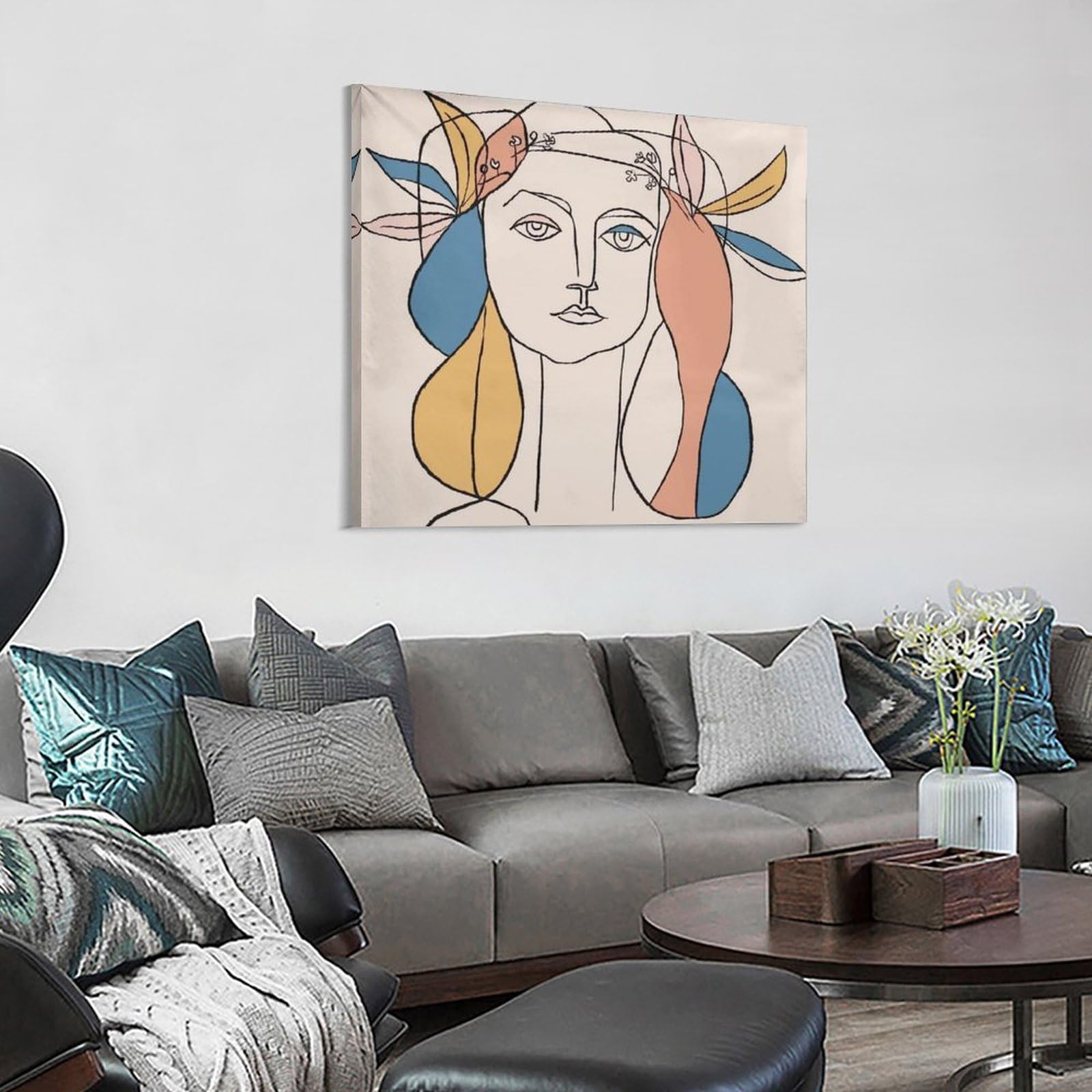 Amazon.co.jp: パブロ・ピカソ絵画：女性 アートパネル