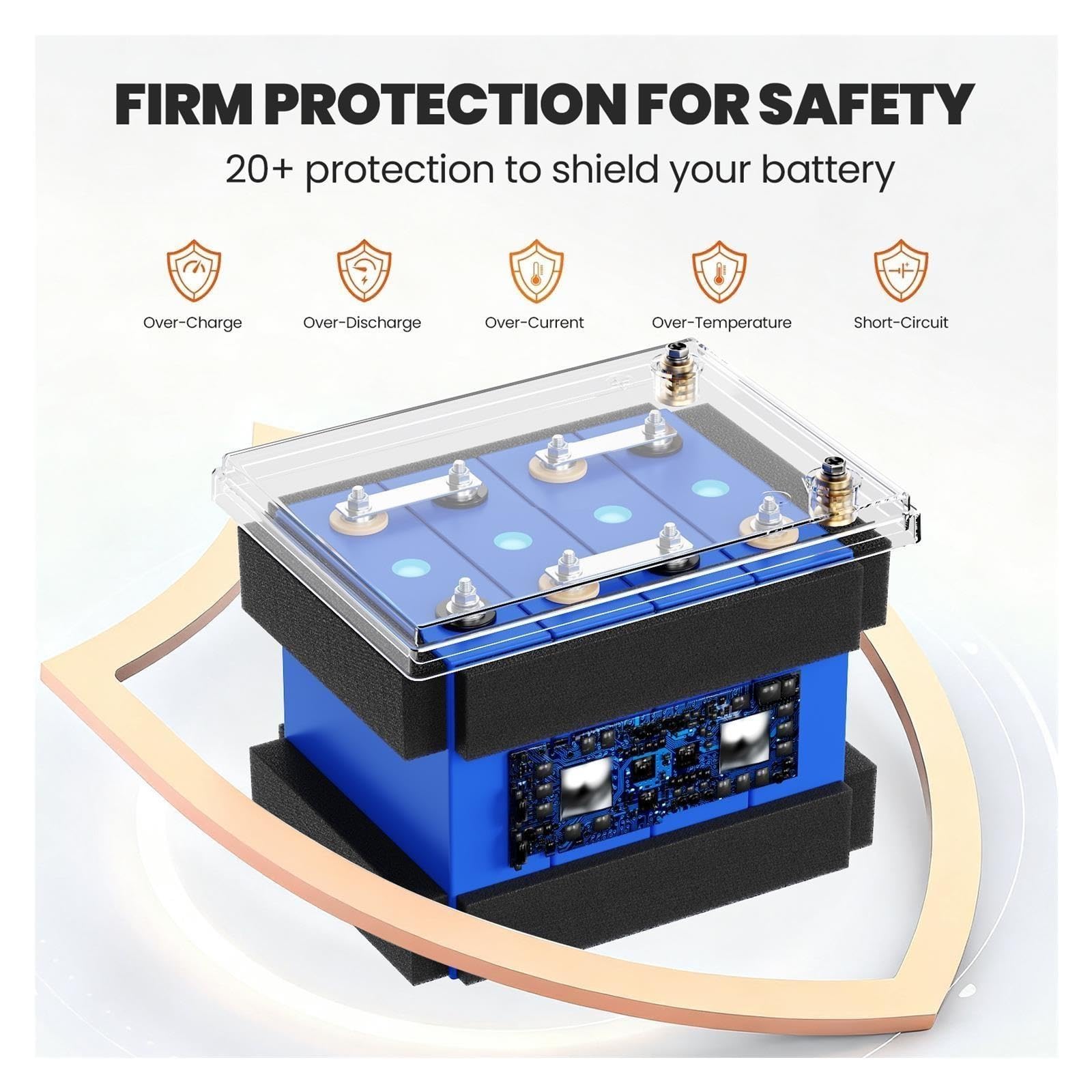 Batteria Al Litio LiFePO4 12V 100AH ​​con Bluetooth