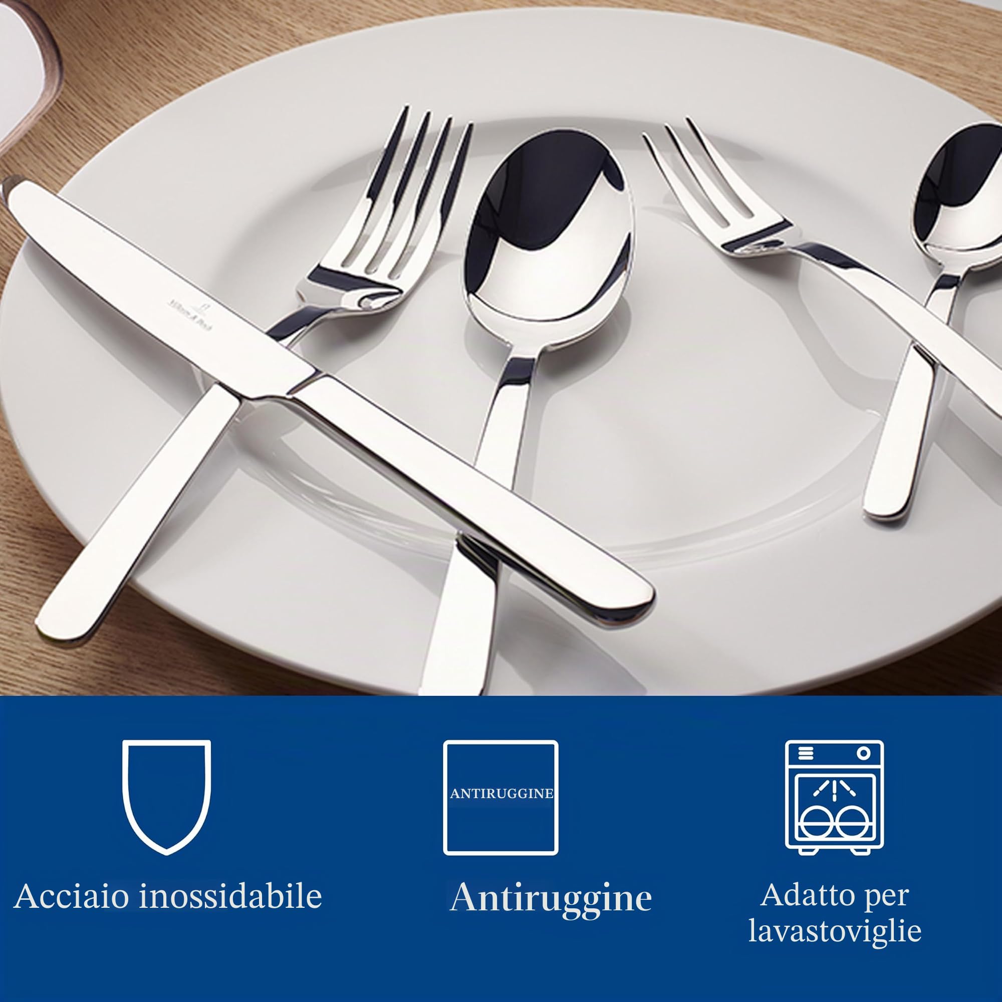 Villeroy & Boch Louis Posate da Tavola per 12 Persone, Acciaio Inox, 68 Pezzi