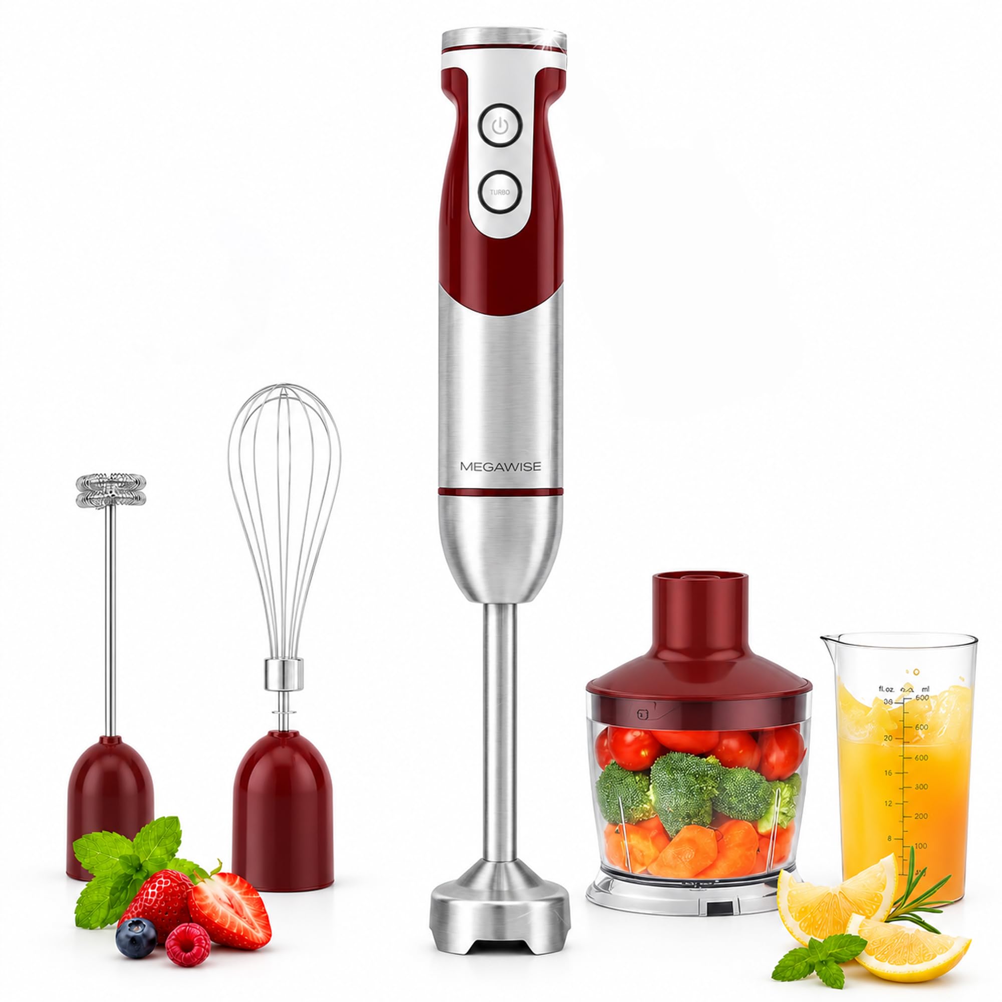 MEGAWISE 5-in-1 Immersion Hand Blender, 400W