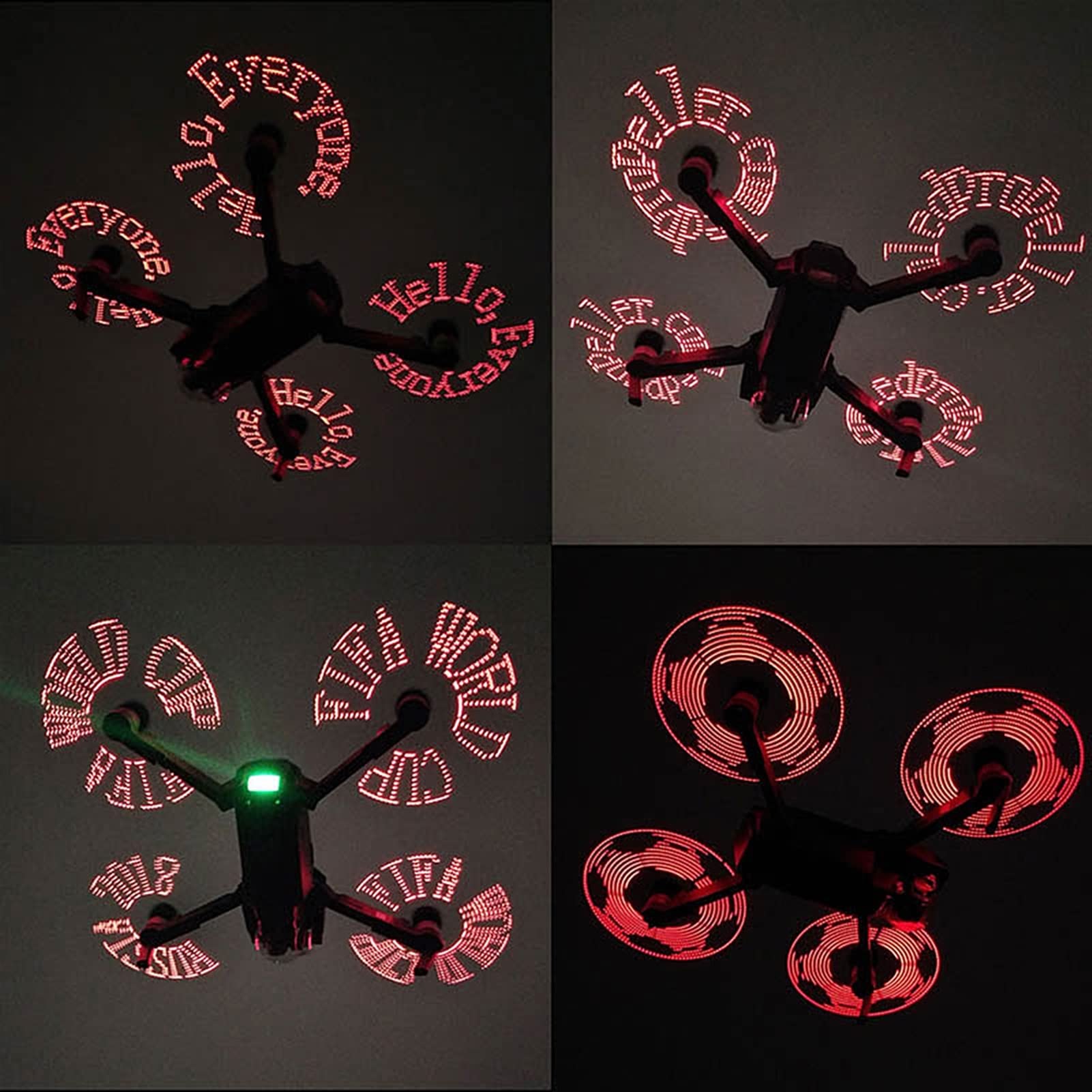 FPV. Drone Quadcopter con accessori for fotocamera Pezzi di ricambio programmabili PORTATO Elica di parole in flash