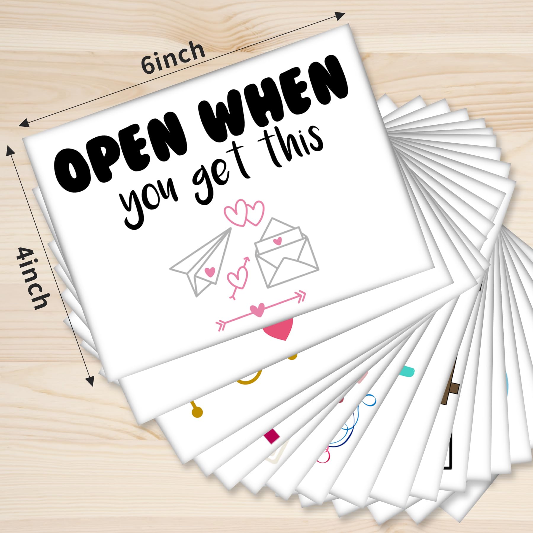 20 Sobres Abiertos Cuando Se Abren Cuando Se Abre, Regalo Romántico De