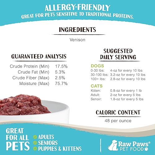 Miniatura 10 de Raw Paws Pet Signature - Alimento crudo congelado para perros y gatos, receta de carne de res, rollos de 3 libras (paquete de 6)  Alimento fresco