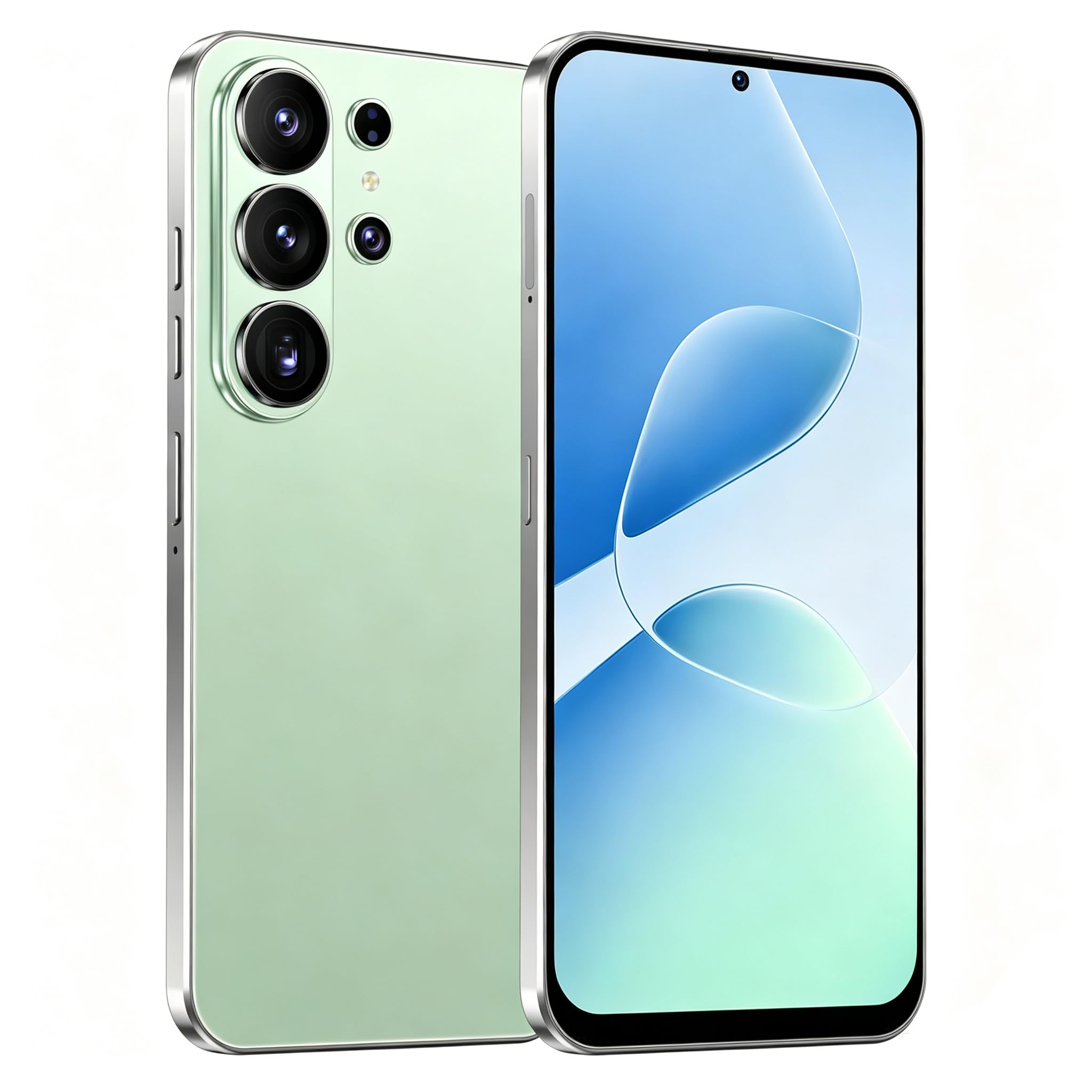 4G Unlocked Smartphone, 6.6" InCell HD Display, 4GB RAM + 32GB ROM Expandable to 256GB, 16MP+13MP Camera, Android 12, Dual SIM + MicroSD Slot, Face Unlock, Type-C with OTG (Green)