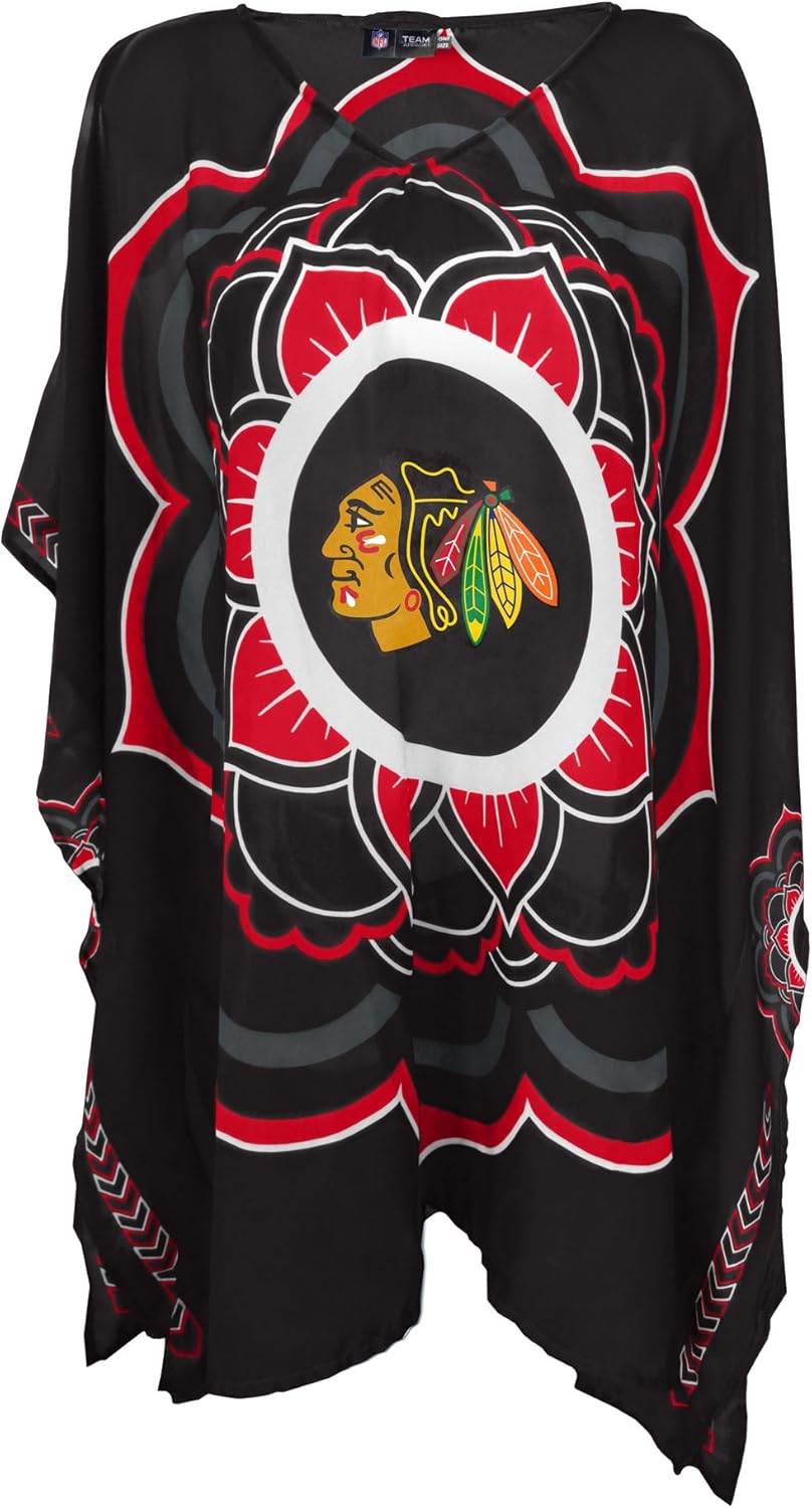 Littlearth Women's NHL Sheer Caftan with Flower Design