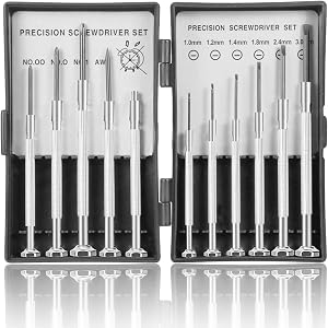 Precision Screwdriver Set, 11 Pcs Mini Screwdriver Set, Small Watch Screwdriver Set for Electronics, Eyeglassess, Computer