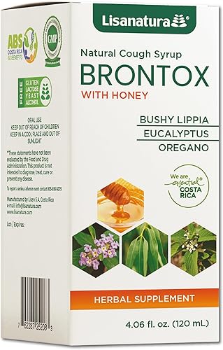 Miniatura 2 de Brontox - Jarabe natural para la tos, suplemento de hierbas con aceites esenciales de eucalipto, lippia tupida y orégano y miel, 4.06 onzas líquidas