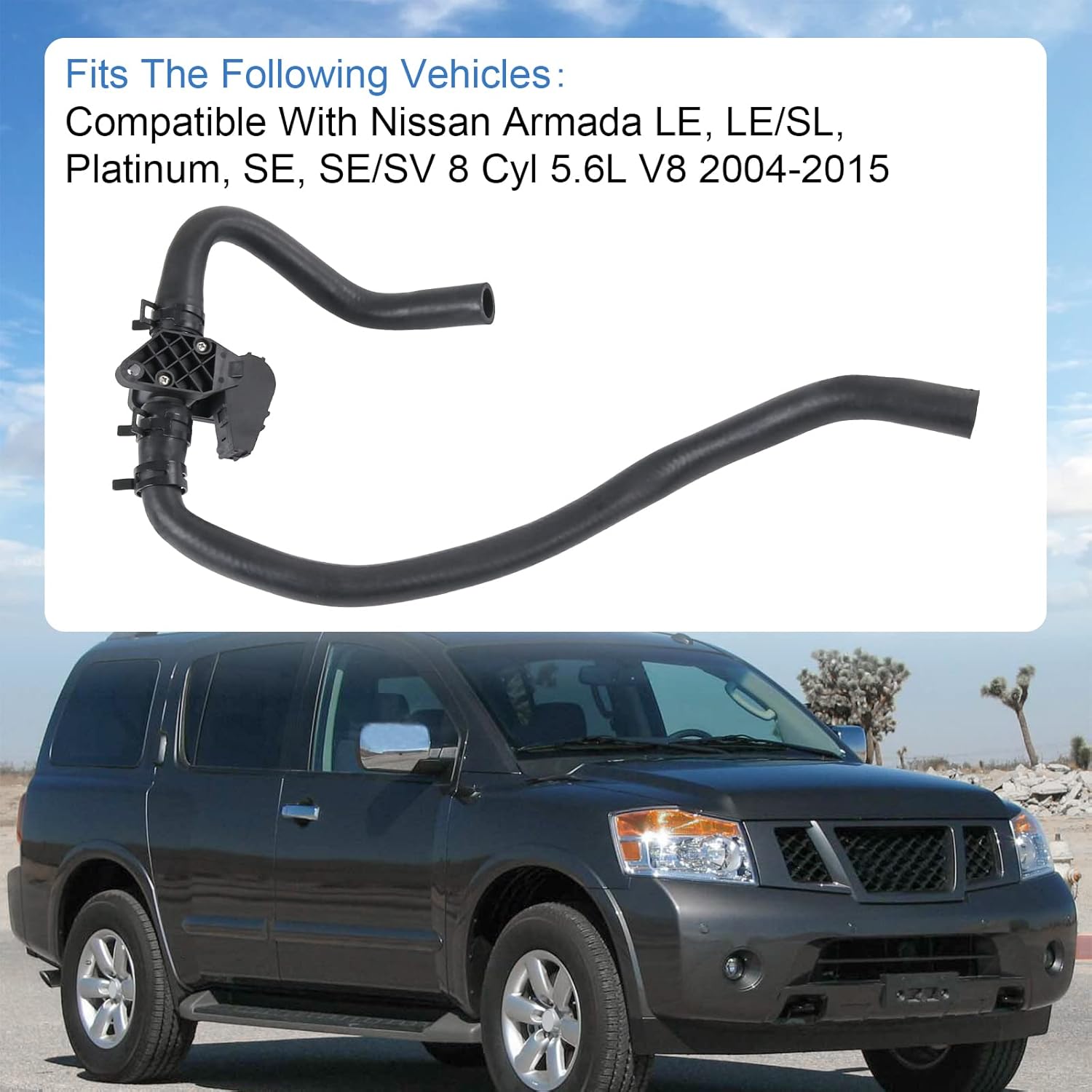 HVAC Heater Unit Inlet Hose Control Valve Compatible with 2004-2015 Nissan Armada 5.6L V8 Replace# 92400-ZW10A, 92400-ZC300, 92400-ZW00A