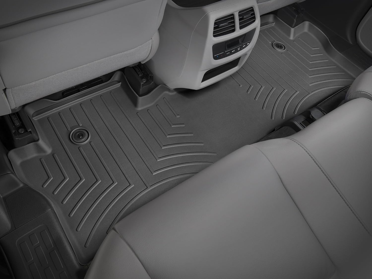 WeatherTech Custom Fit FloorLiners for Honda Passport, Pilot, 2nd Row (448392), Black