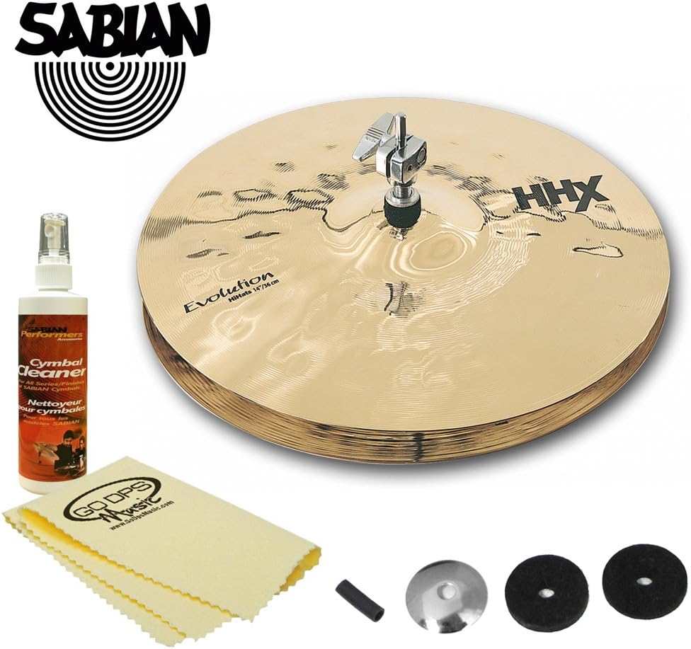 Sabian 14” HHX Evolution Hats Brilliant Cymbal Kit