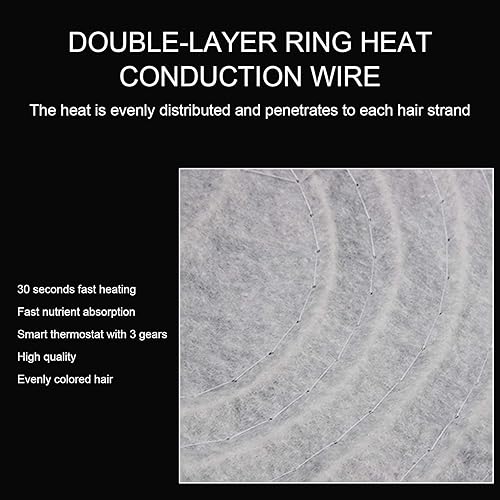 Miniatura 5 de ZJchao Vaporizador térmico eléctrico calentado para uso doméstico del cabello, acondicionamiento profundo, tratamiento del cuero cabelludo, spa con