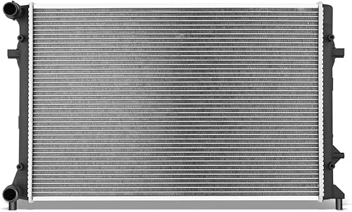 DNA Motoring OEM-RA-13236 - Radiador de núcleo de aluminio de 1 fila compatible con 09-12 VW Passat CC 06-10 Passat, 25-12 pulgadas de ancho x