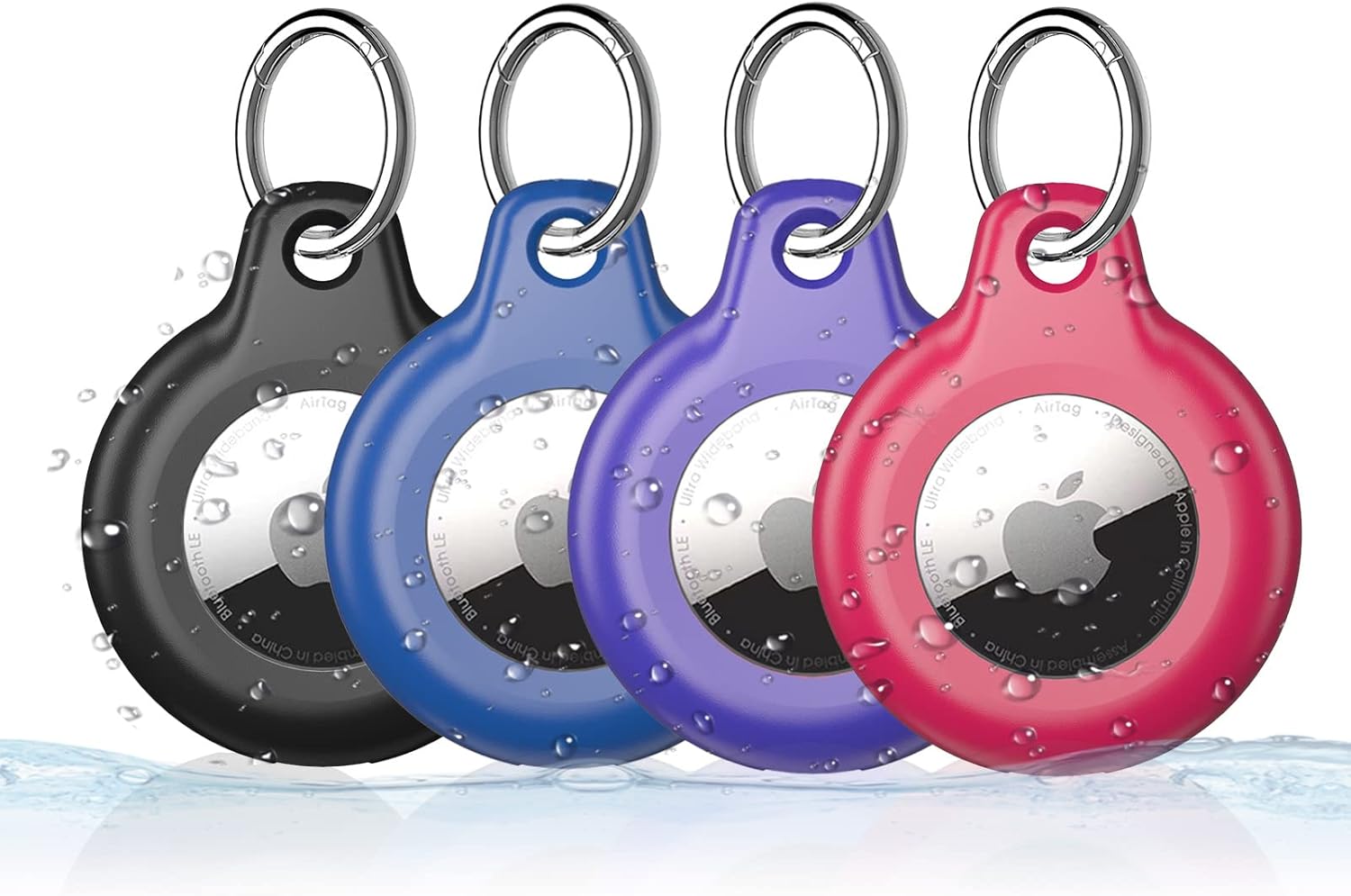 [4 Pack] Airtag Keychain and Airtag Holder, Suitcase