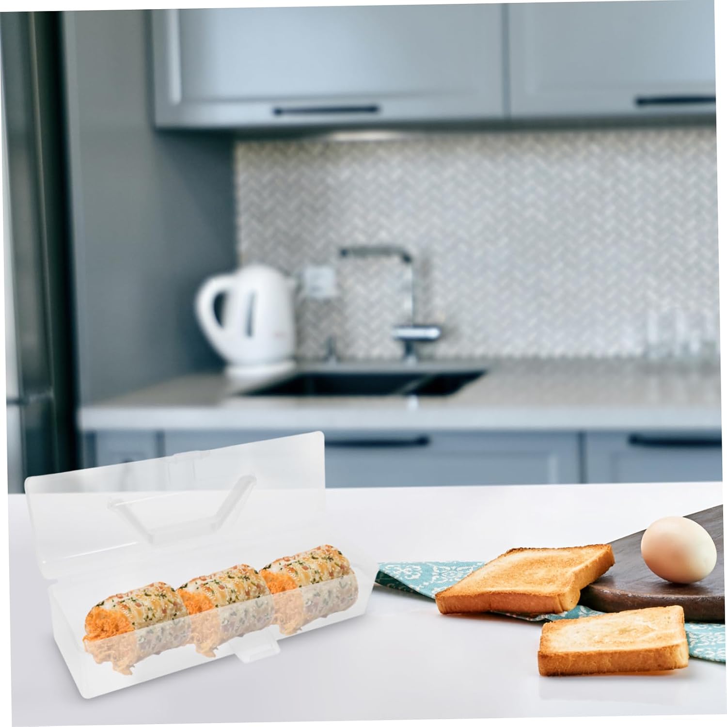 Reusable Cake Roll Carrier Box, Handheld PP Container for Transport