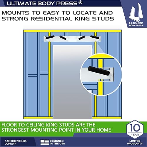 Miniatura 5 de Ultimate Body Press Barra de dominadas de puerta montada en la pared