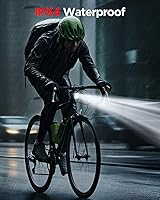 Vista 5 de AKALE Juego de luces recargables para bicicleta, luces LED delanteras y traseras, batería de litio de 650 mAh, faro de bicicleta, IPX4 impermeable