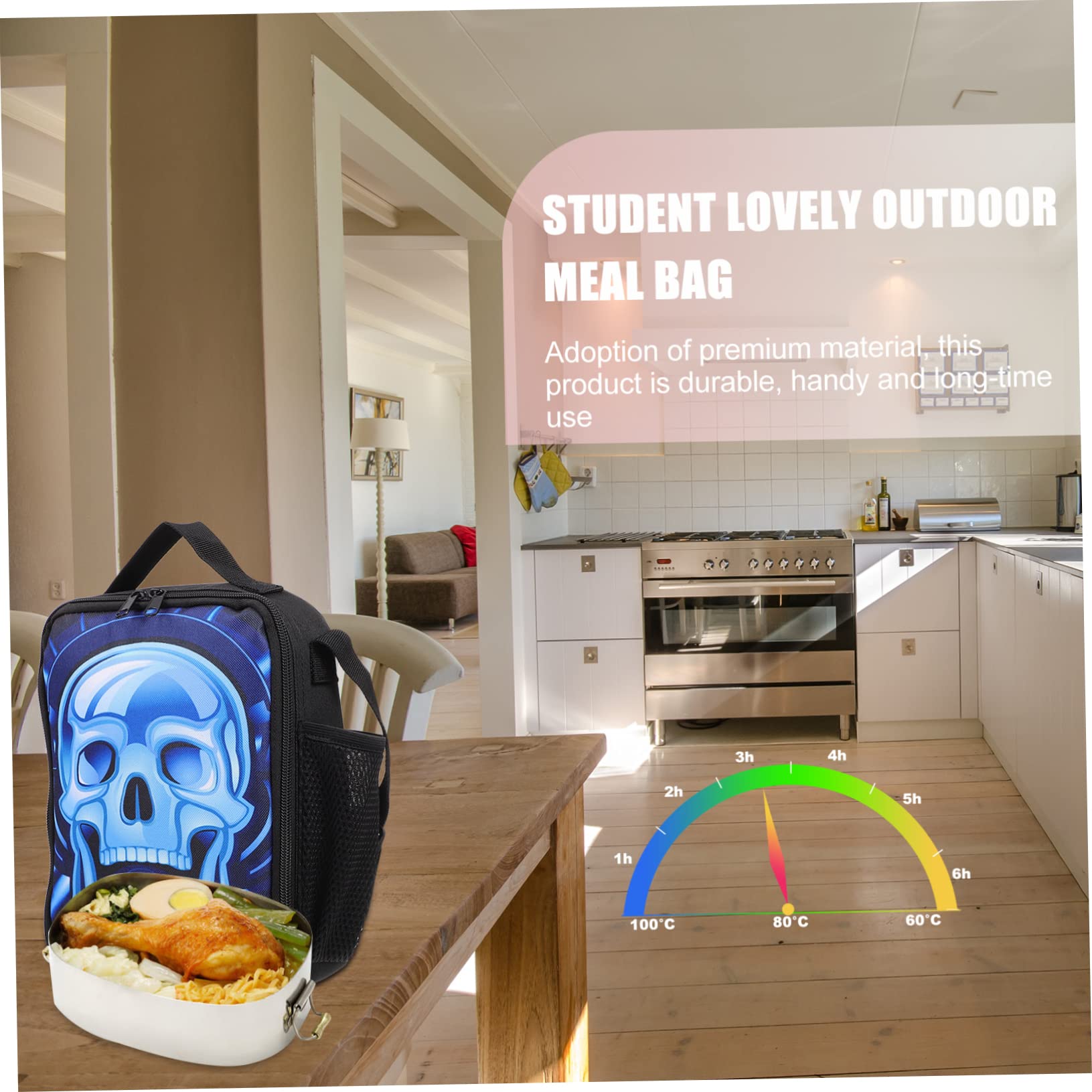 TOPBATHY 3piezas Bolsa Térmica Para Almuerzo Infantil Mochila De Comida Aislante Para Escuela Picnic y Diseño Práctico y Resistente Al Agua