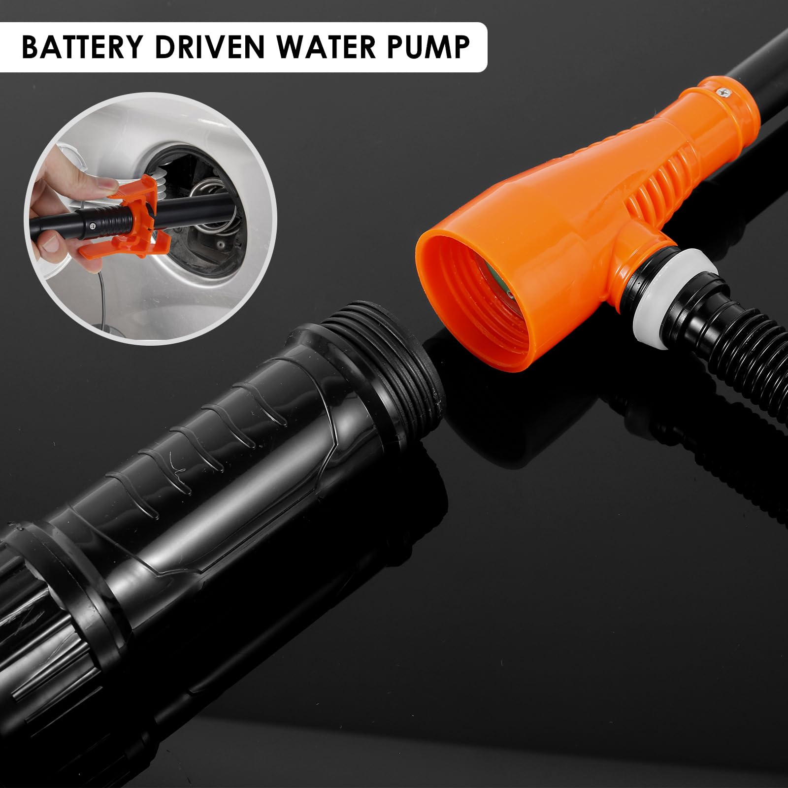 Pompe à batterie portable améliorée, pompe à siphon électrique à piles, pompe de transfert d'eau, pompe à carburant manuelle facile à utiliser, pompe à batterie portable pour gaz, carburant, diesel