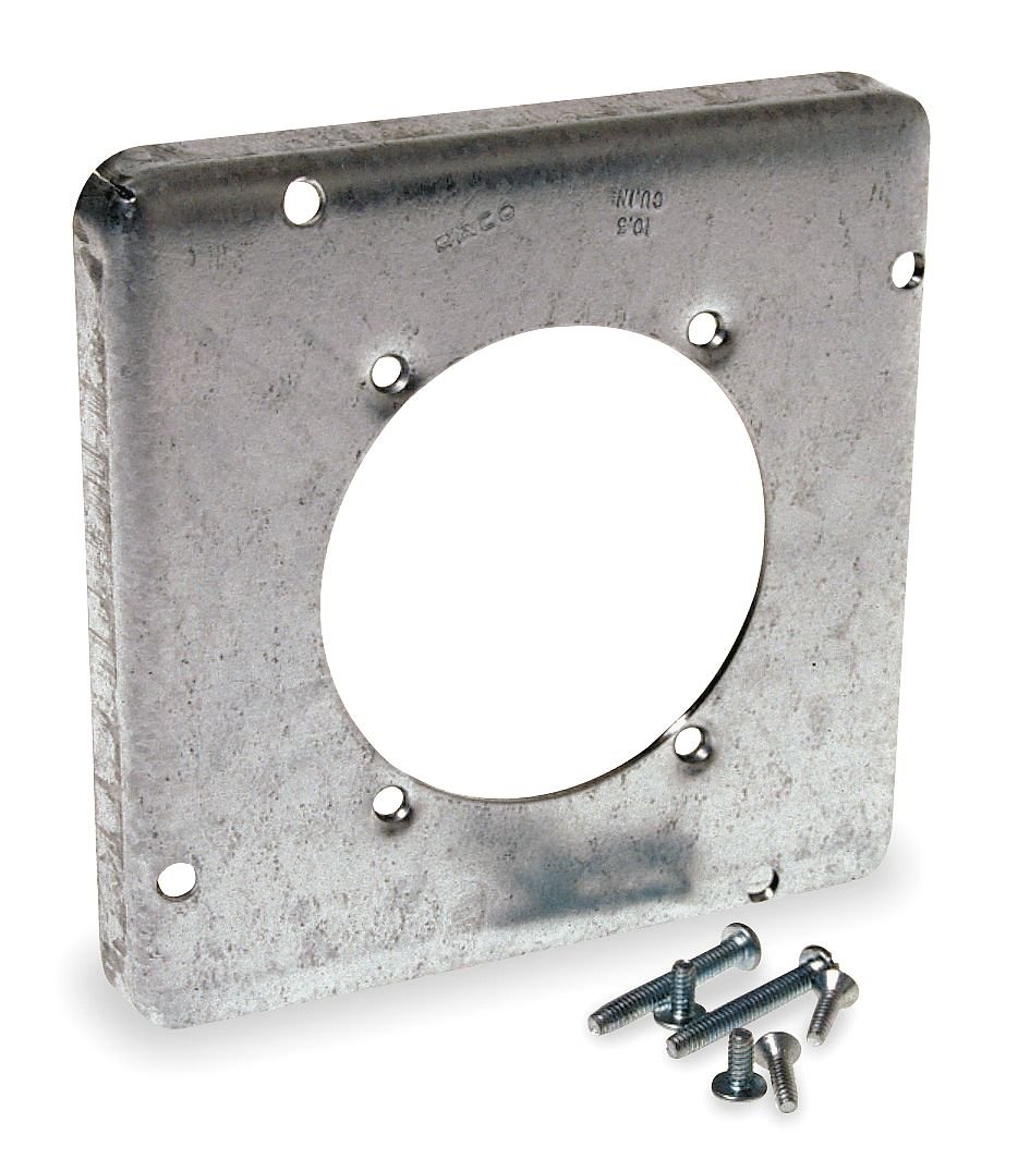 Raco Square Steel 2 gang Box Cover For 1 Receptacle