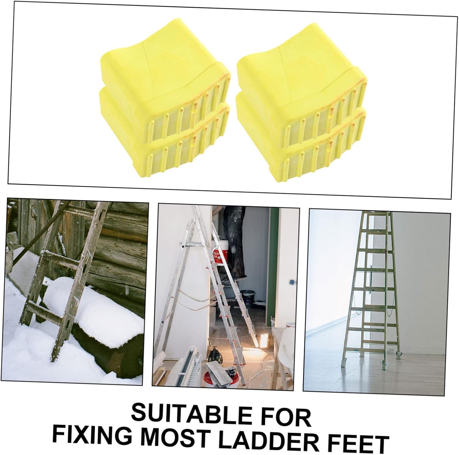Rubber Ladder Antiskid Sleeves Ladder Feet Covers 4pcs Leg Caps Attic Protective Pad