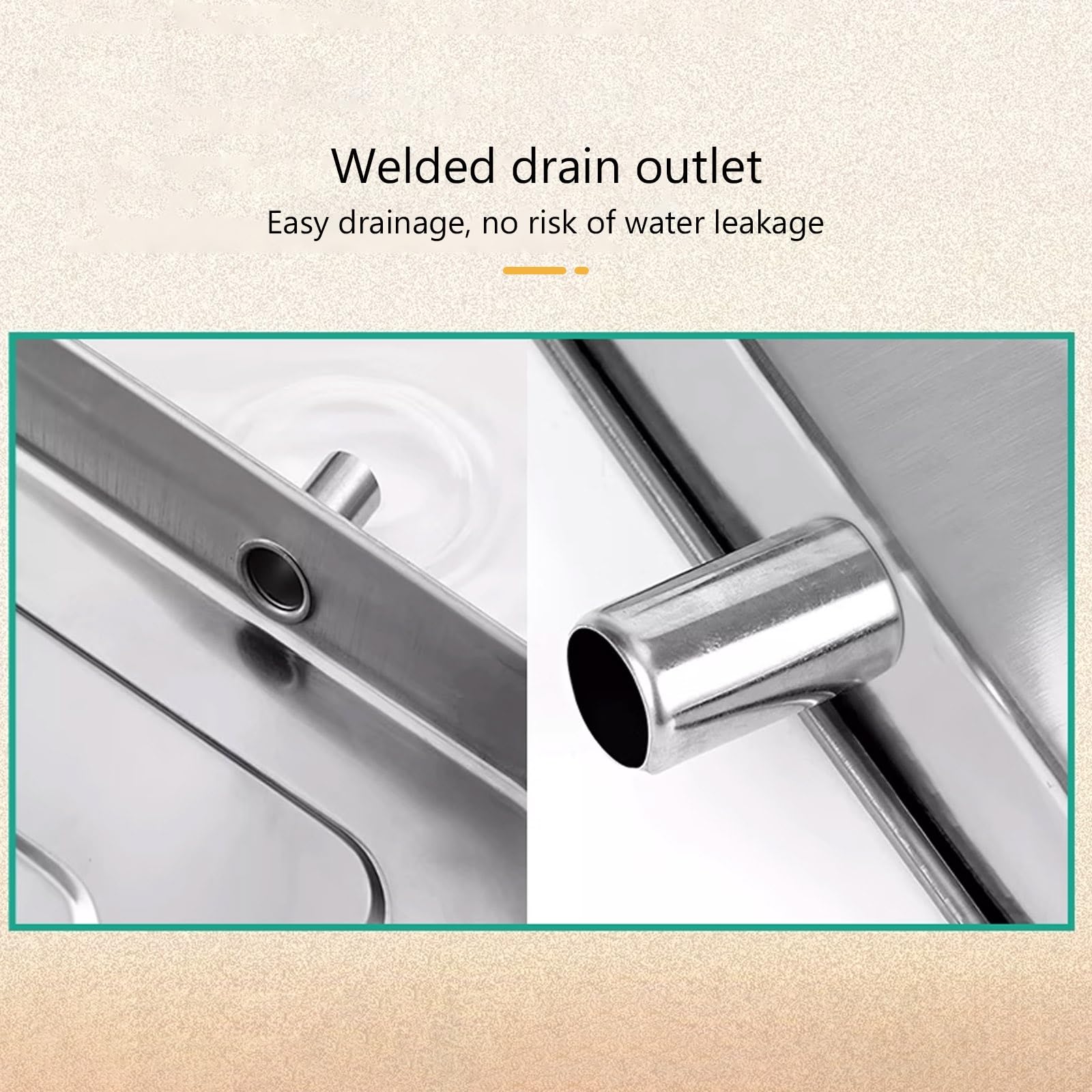 Bandeja de Drenaje de Acero Inoxidable para Aire Acondicionado con Tubo de Agua, Bandeja recolectora de Agua de condensación, Kit de Drenaje para Unidades de Aire Acondicionado Interiores y