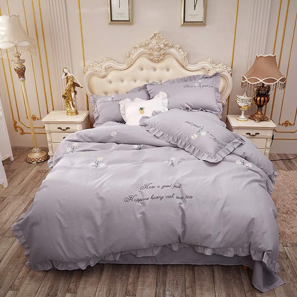 Parure de lit enfant 200x230 cm avec housse de couette brodée YR07
