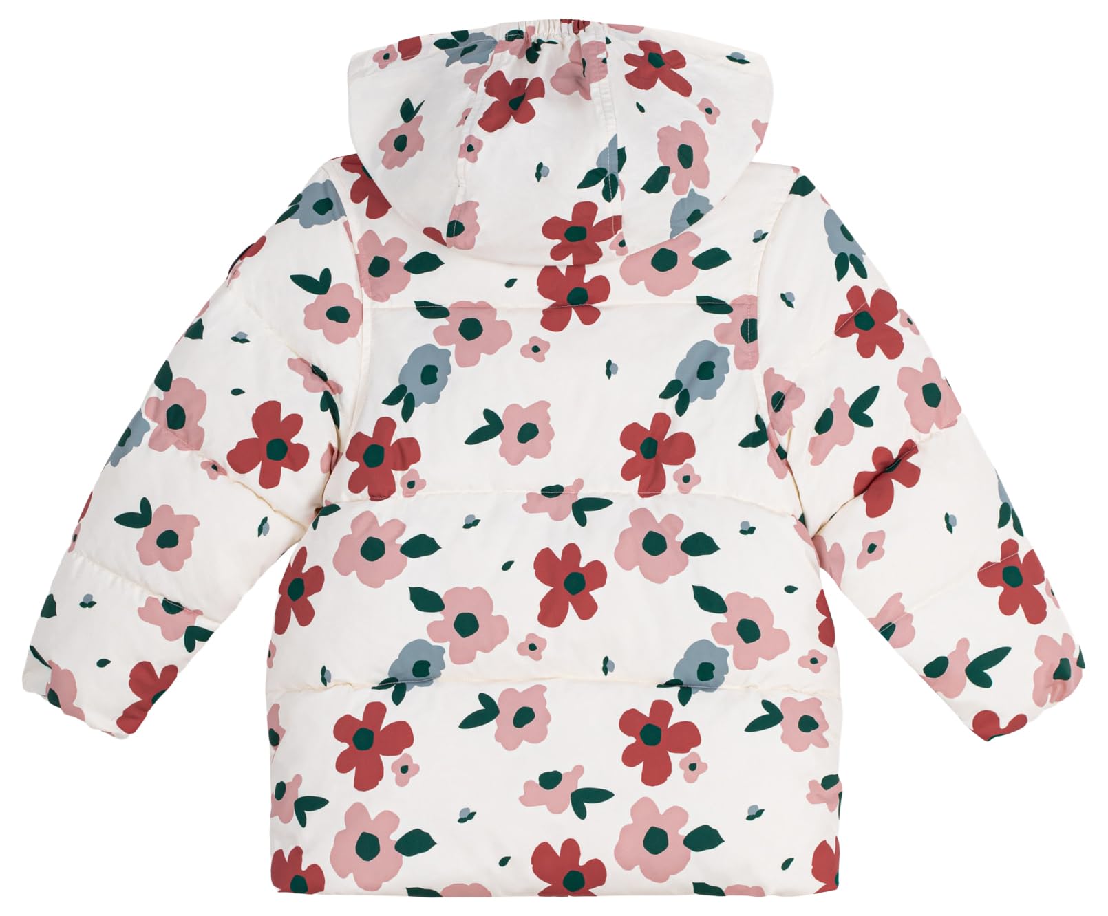 Petit Bateau Piumino Bambino con Fiori, 10 Anni, Milk/Multico
